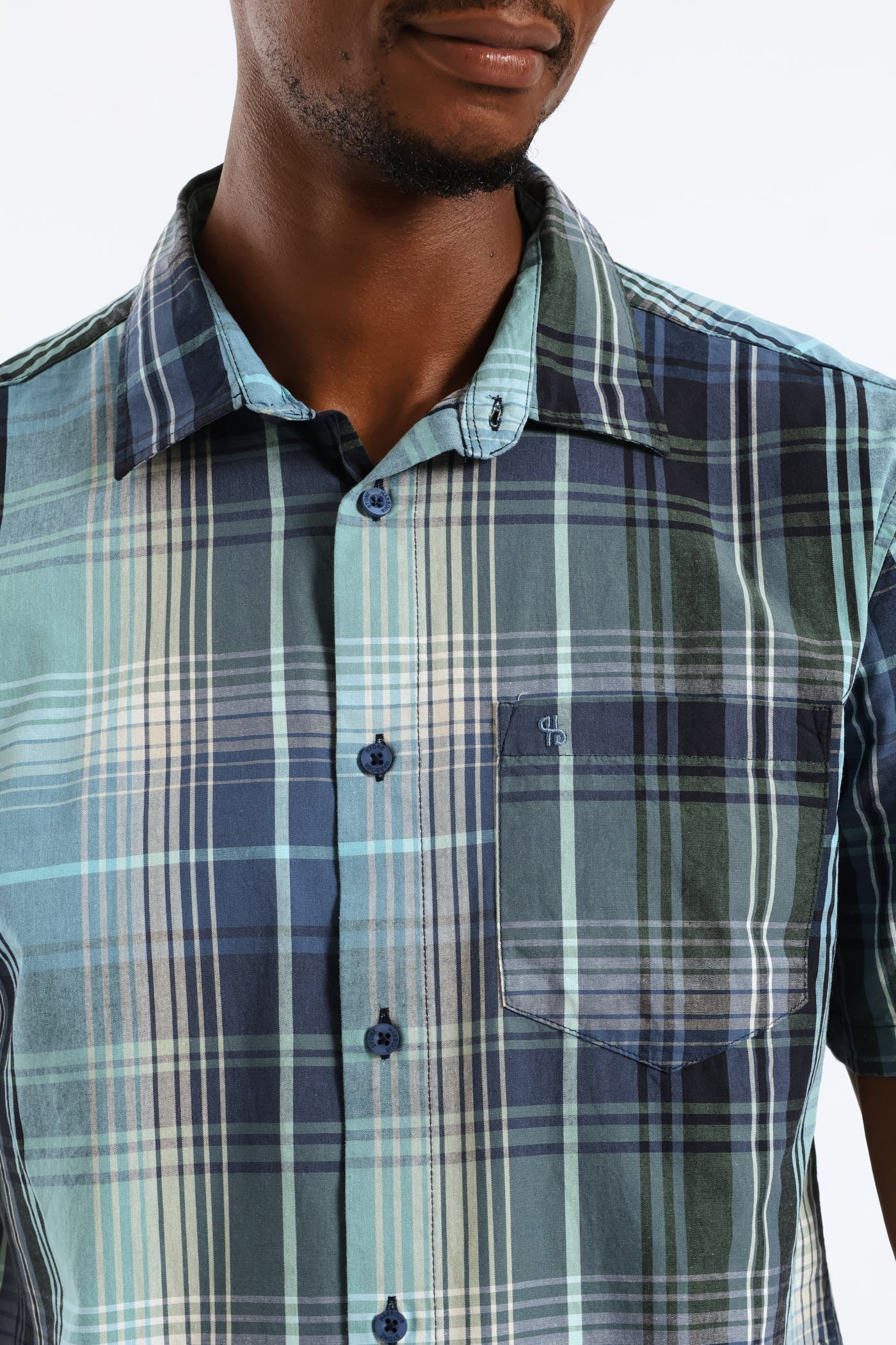 Jewel Check Regular Shirt - Green/Blue - Image 2