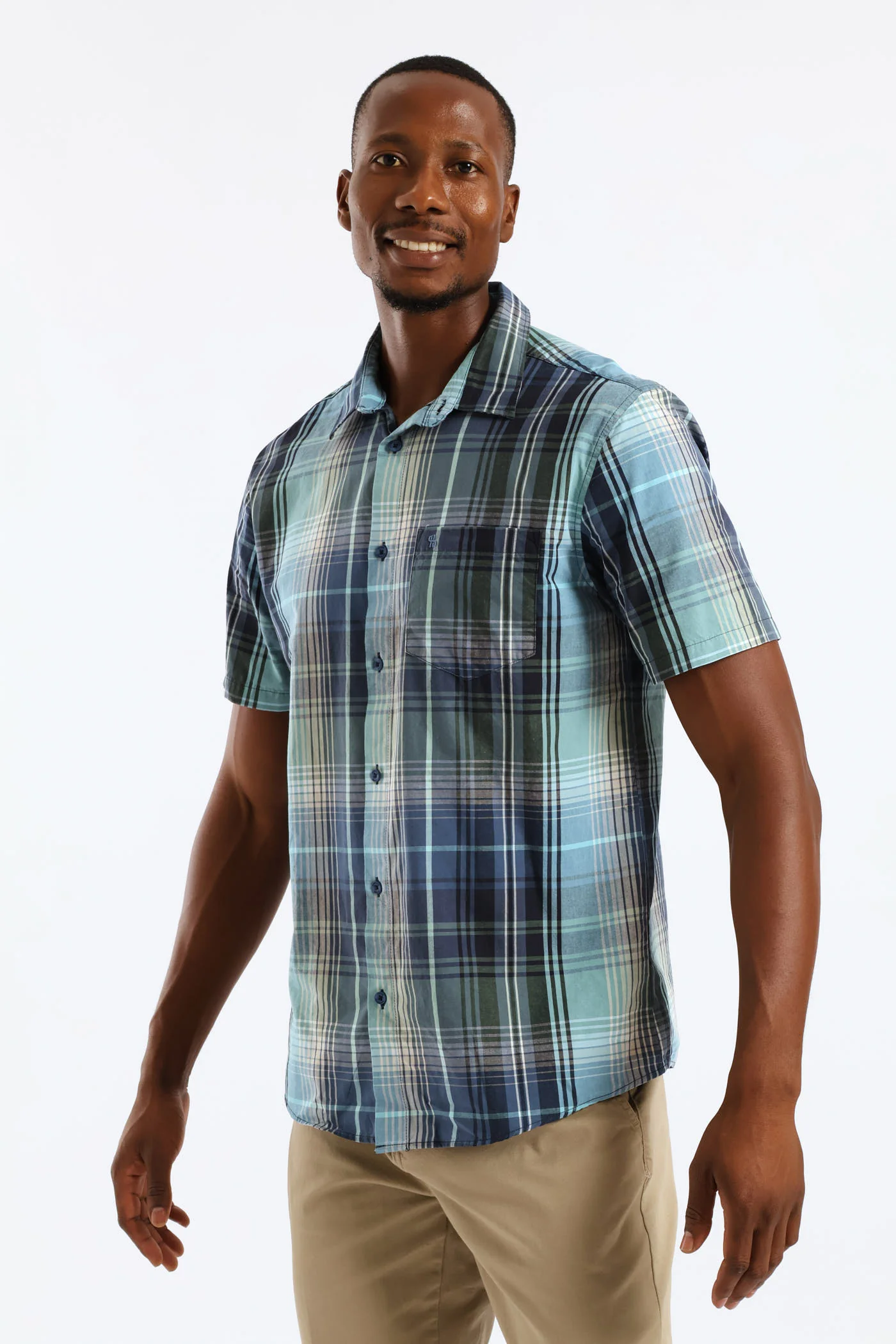 Jewel Check Regular Shirt - Green/Blue - Image 4