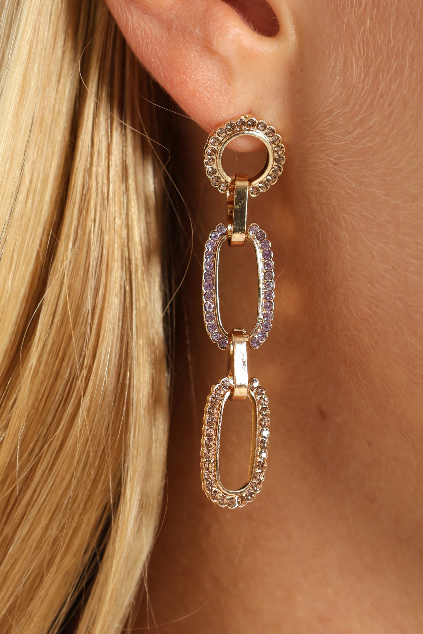 Jewel Drop Earring - Gold - Image 2
