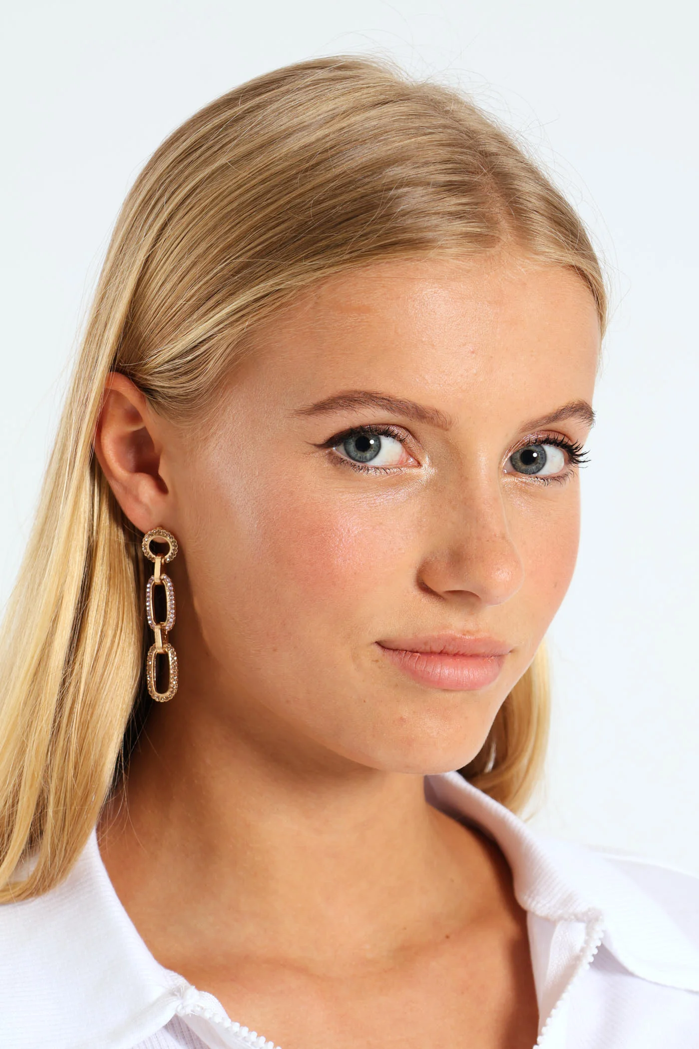 Jewel Drop Earring - Gold - Image 3