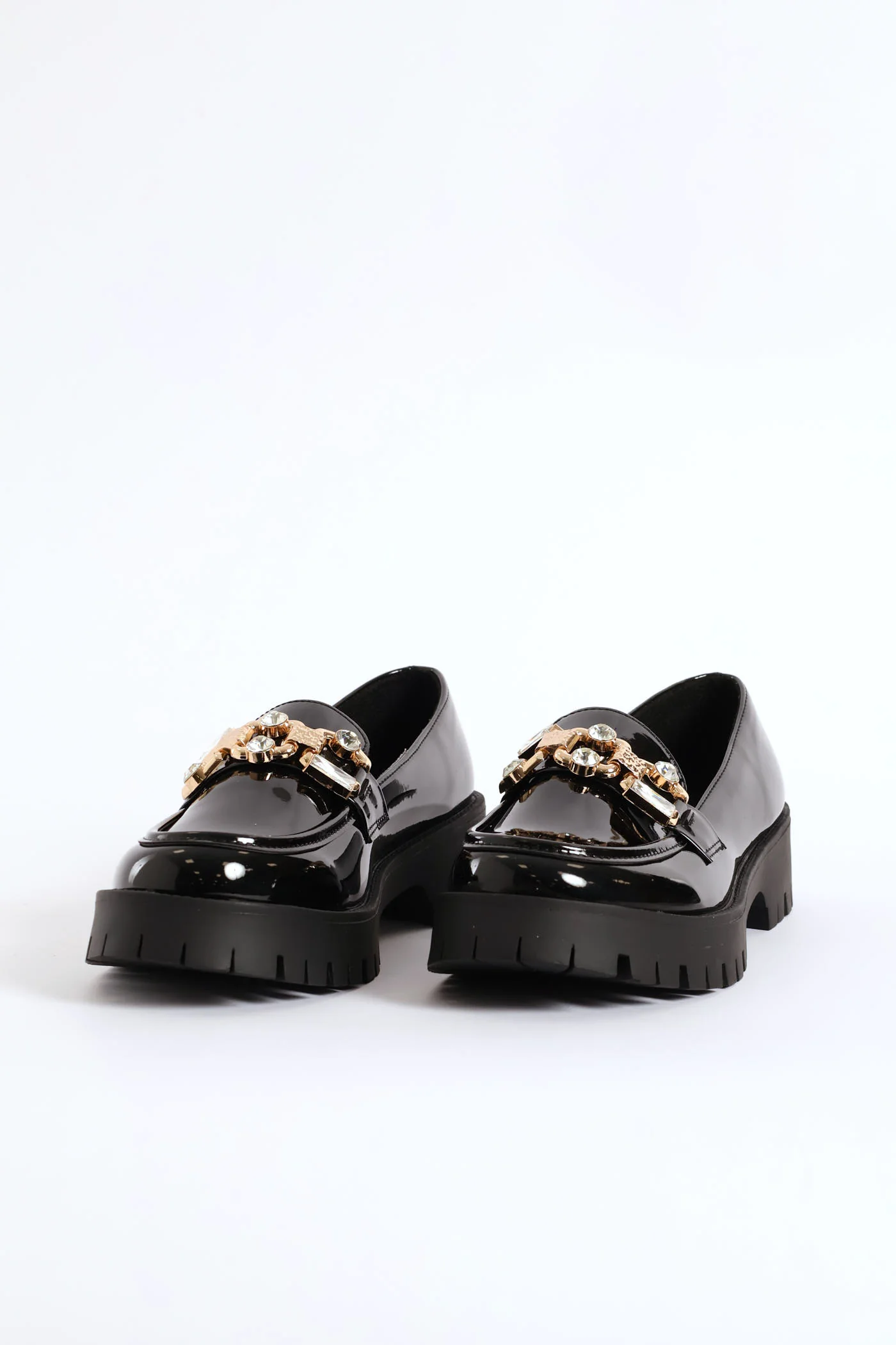 Jewel Trim Chunky Loafer - Black - Image 3