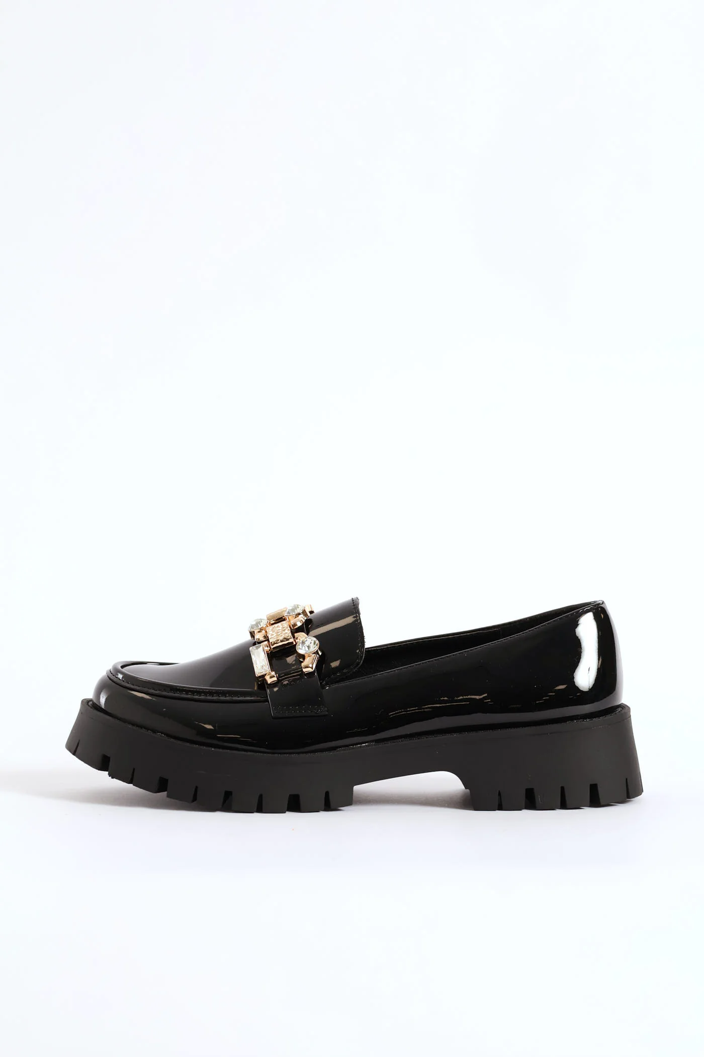 Jewel Trim Chunky Loafer - Black - Image 5