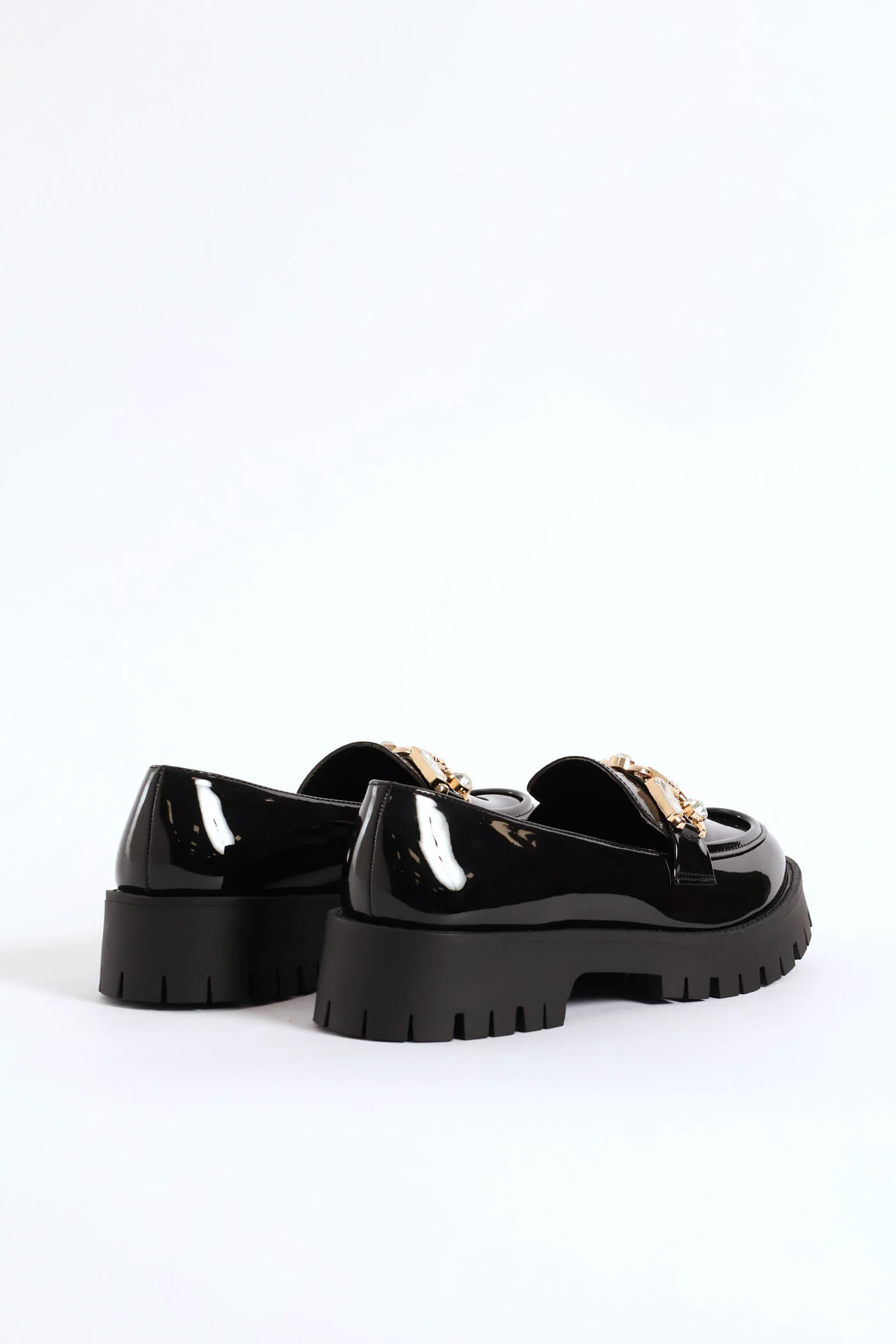 Jewel Trim Chunky Loafer - Black - Image 6