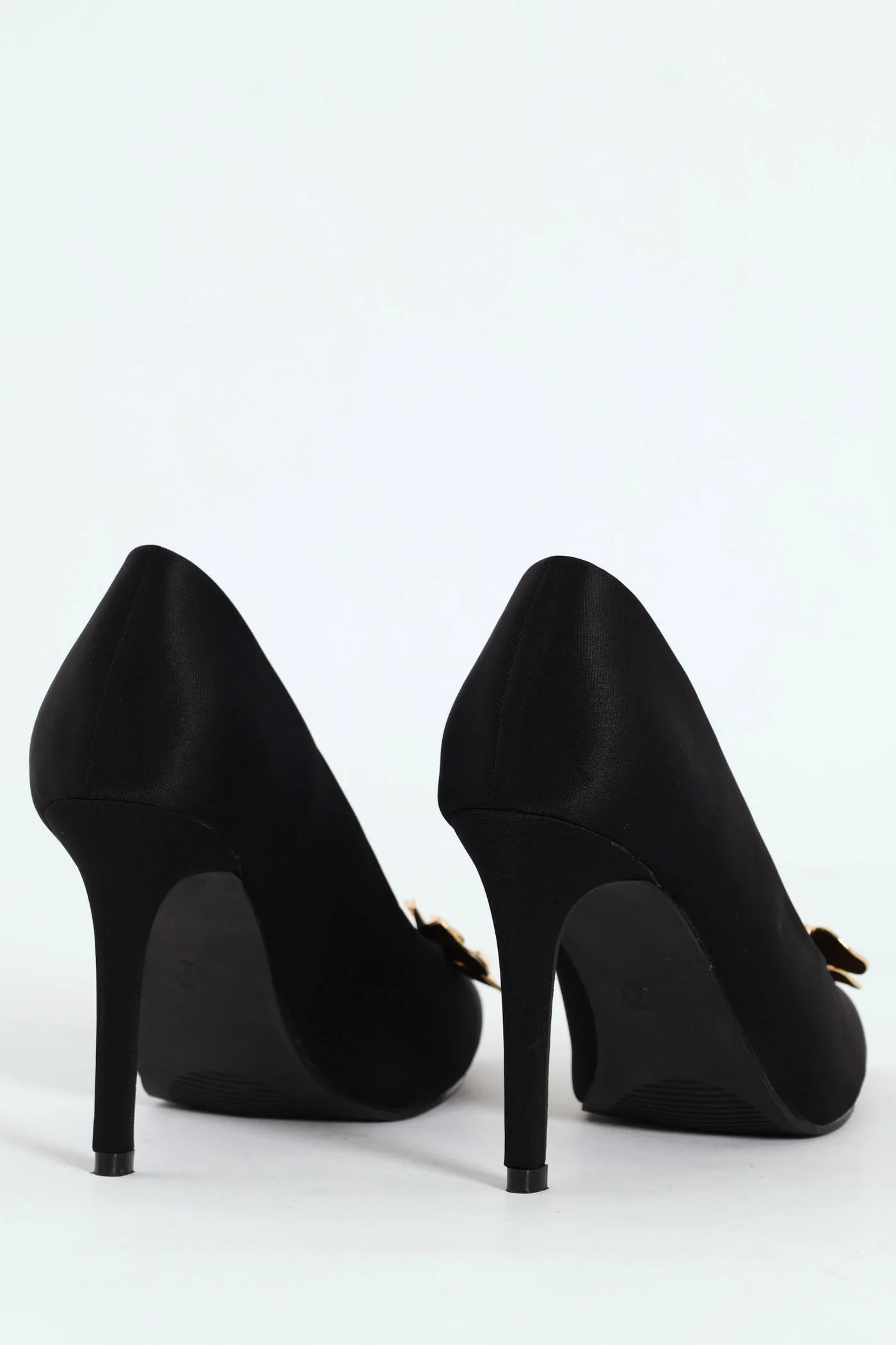 Jewelled Trimmed Court Heel - Black - Image 3