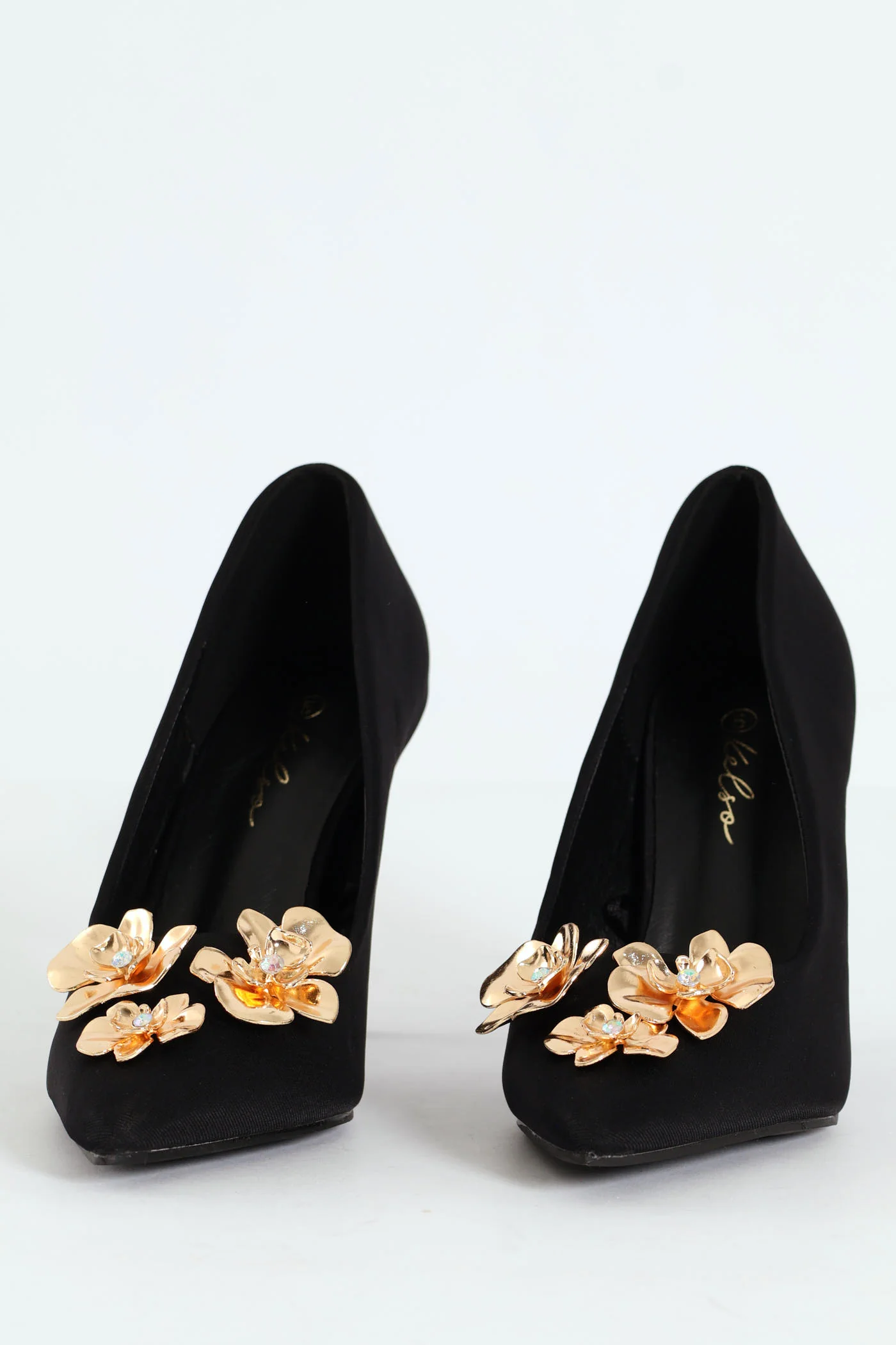 Jewelled Trimmed Court Heel - Black - Image 6
