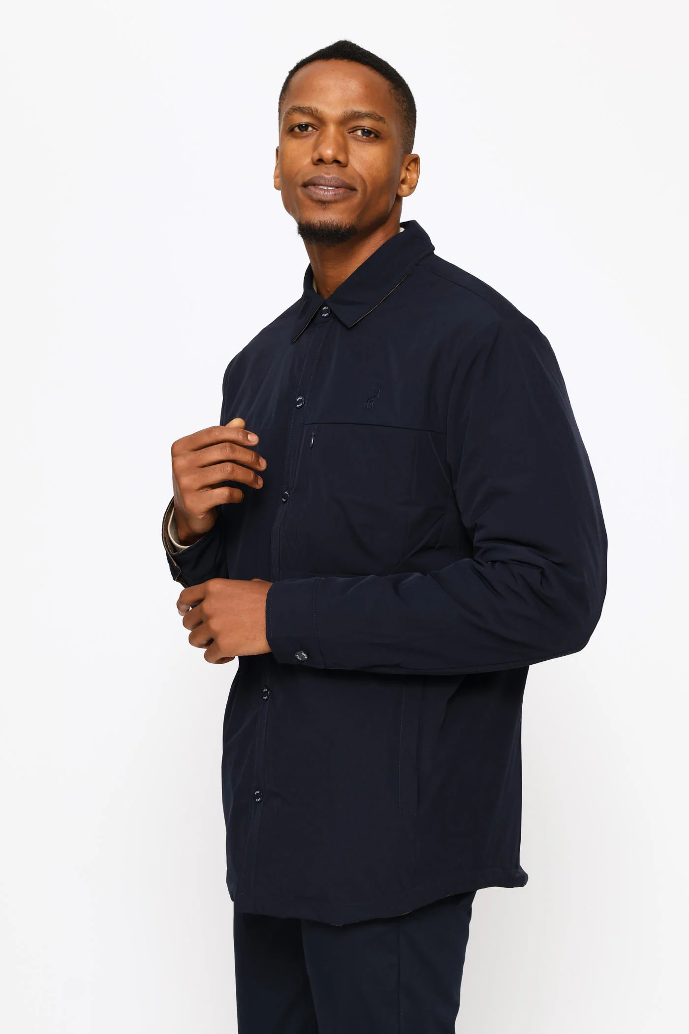 Johnson Reversible Jacket - Navy/Brown - Image 3