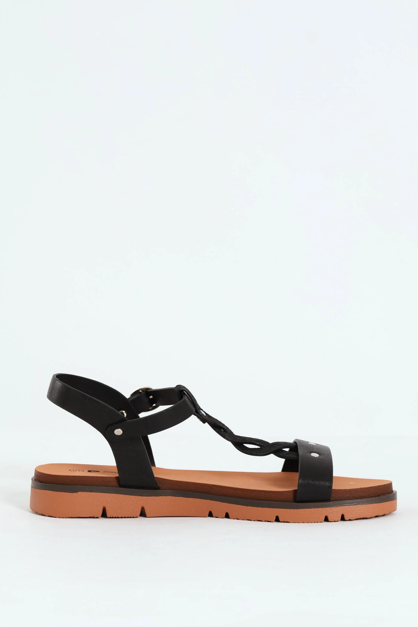 Jolie T-Strap Ankle Strap Sandal - Black - Image 3