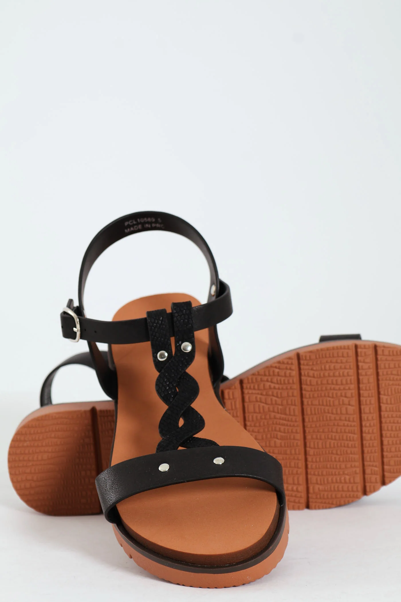 Jolie T-Strap Ankle Strap Sandal - Black - Image 4