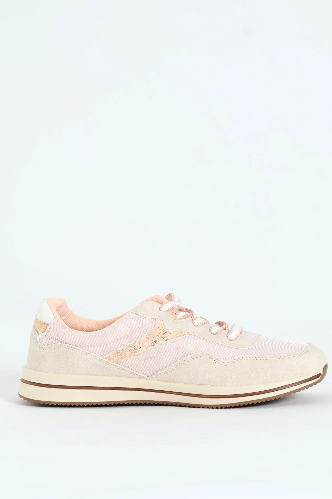 Josephine 9 Lace Up Sneaker - Nude - Image 3