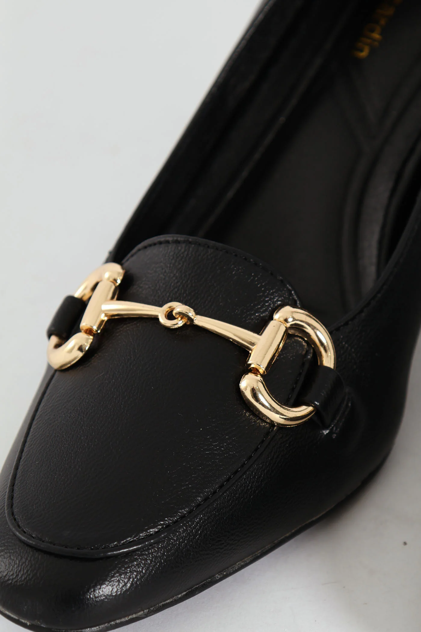 Juliet Almond Toe Juliet Horsebit Kitten Court Heel - Black - Image 5