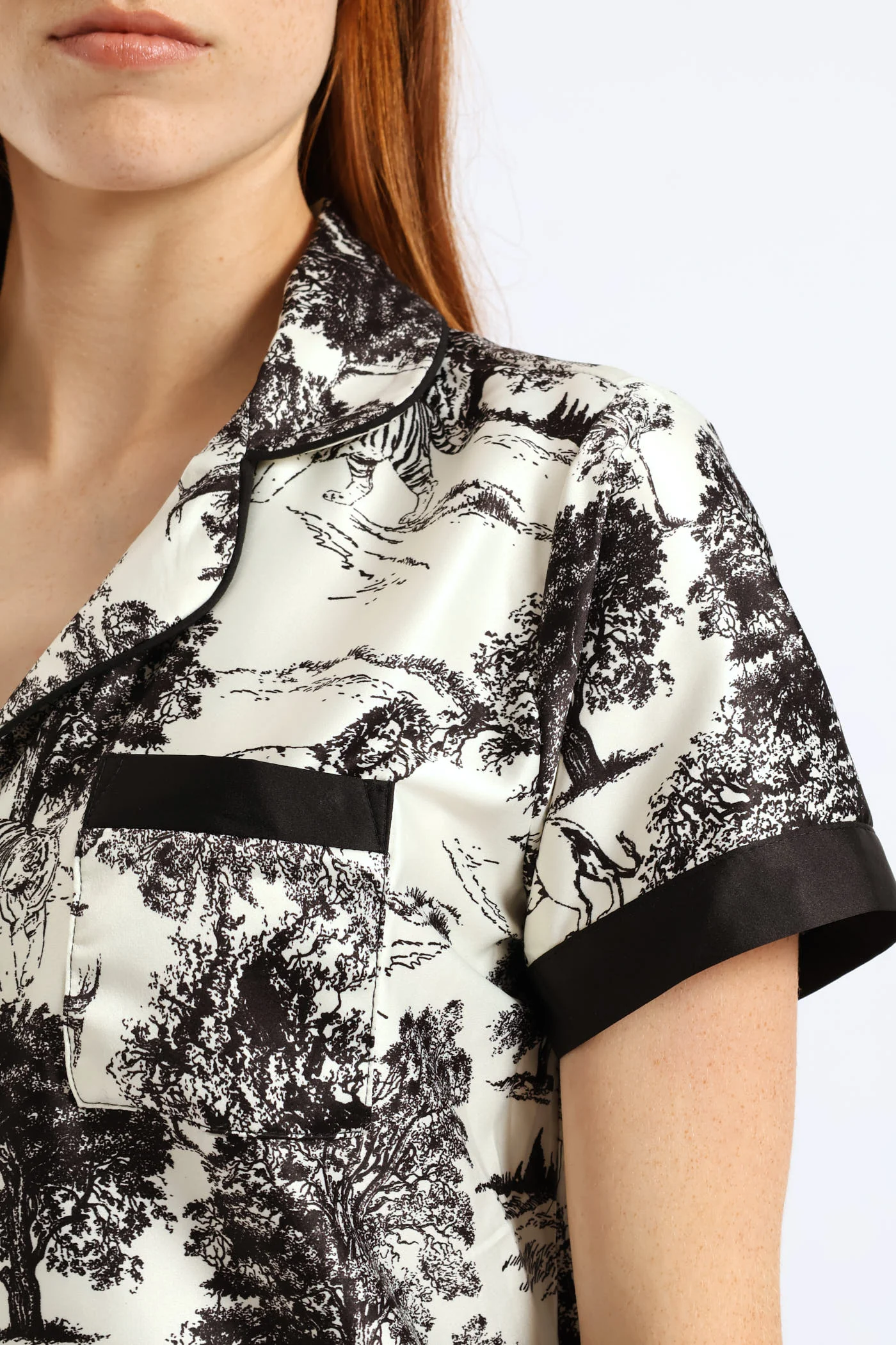 Jungle Button Through & Short Set - Black/White - Image 4