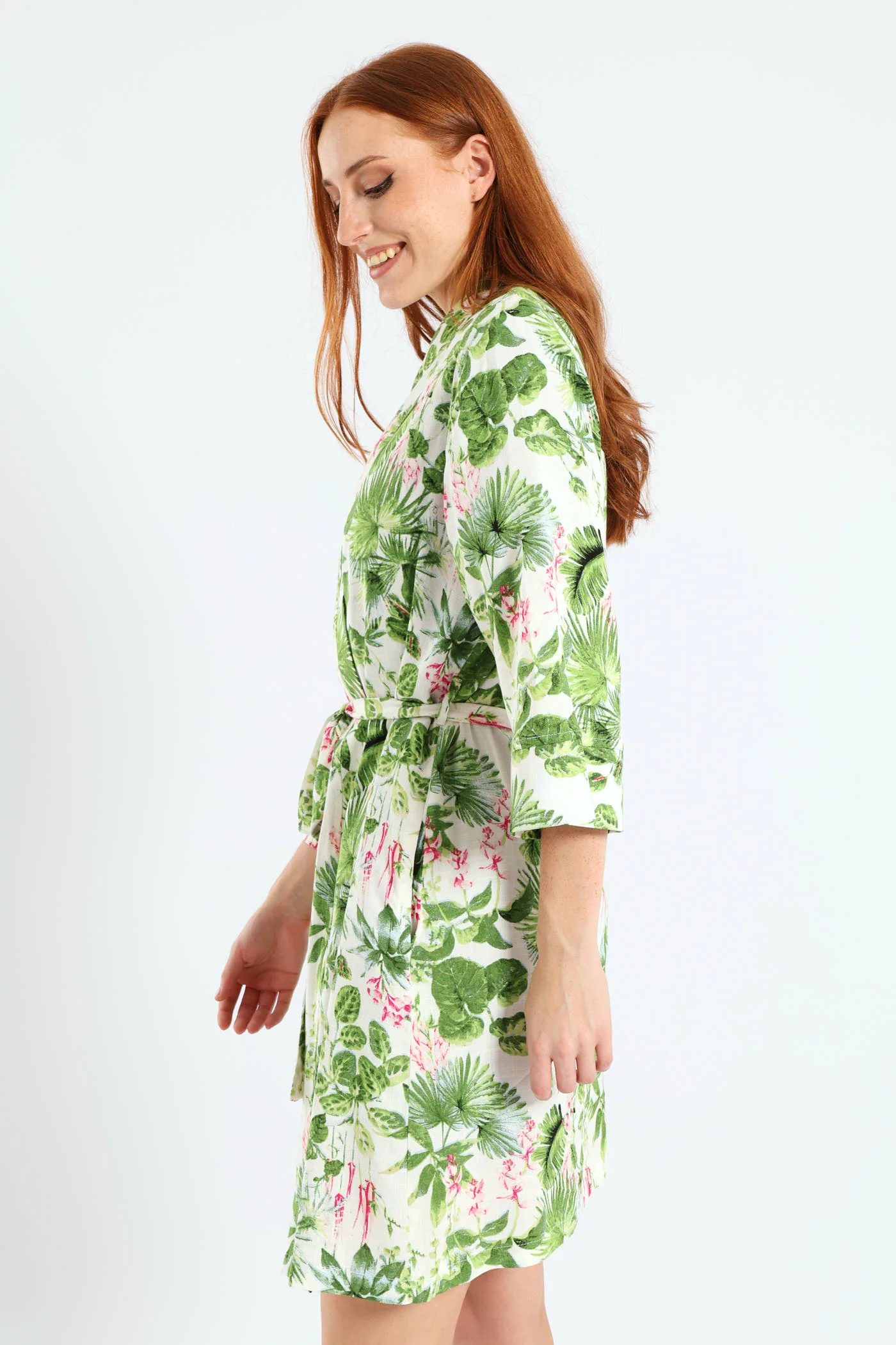 Jungle Linen Gown  - Multi - Image 2