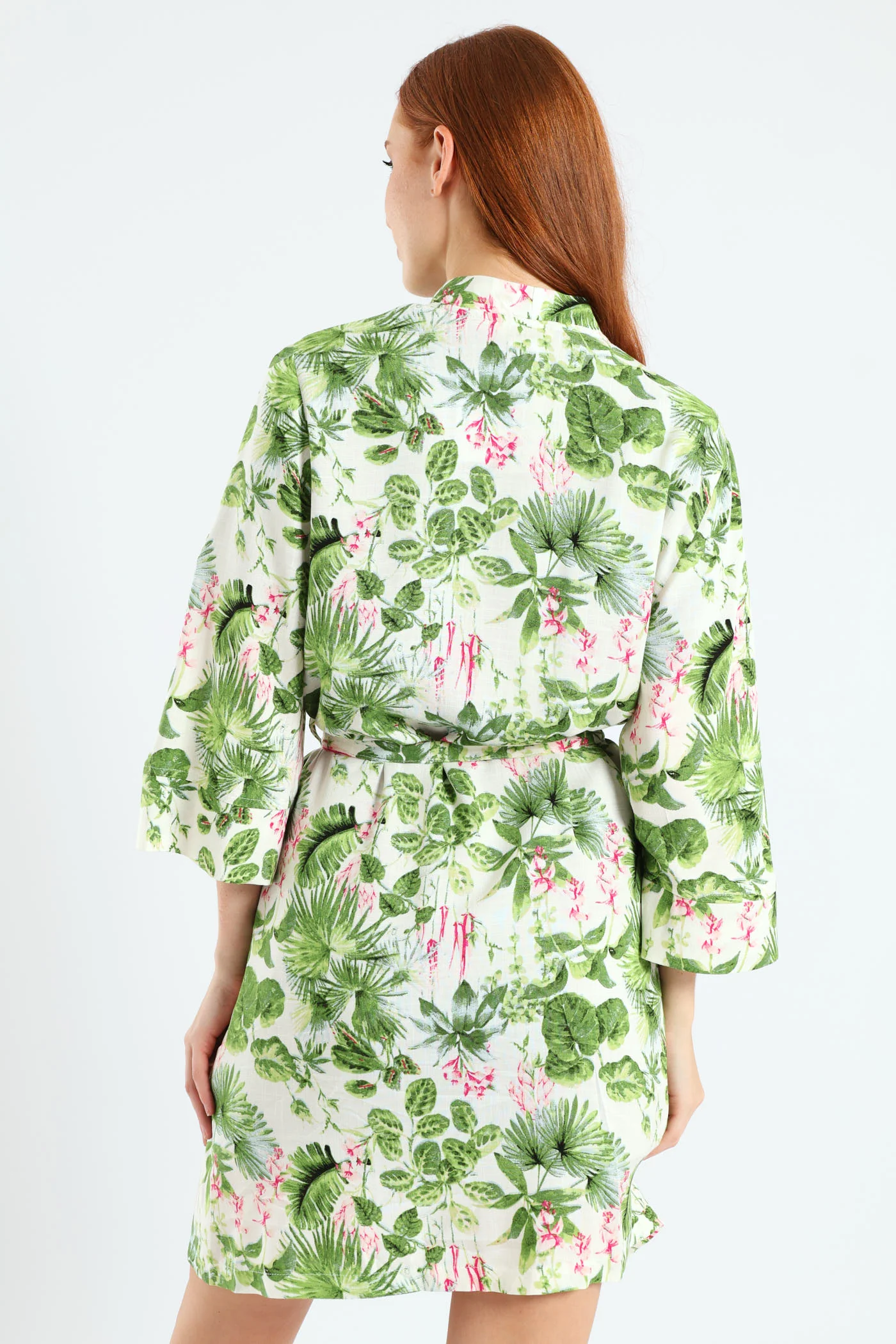 Jungle Linen Gown  - Multi - Image 3