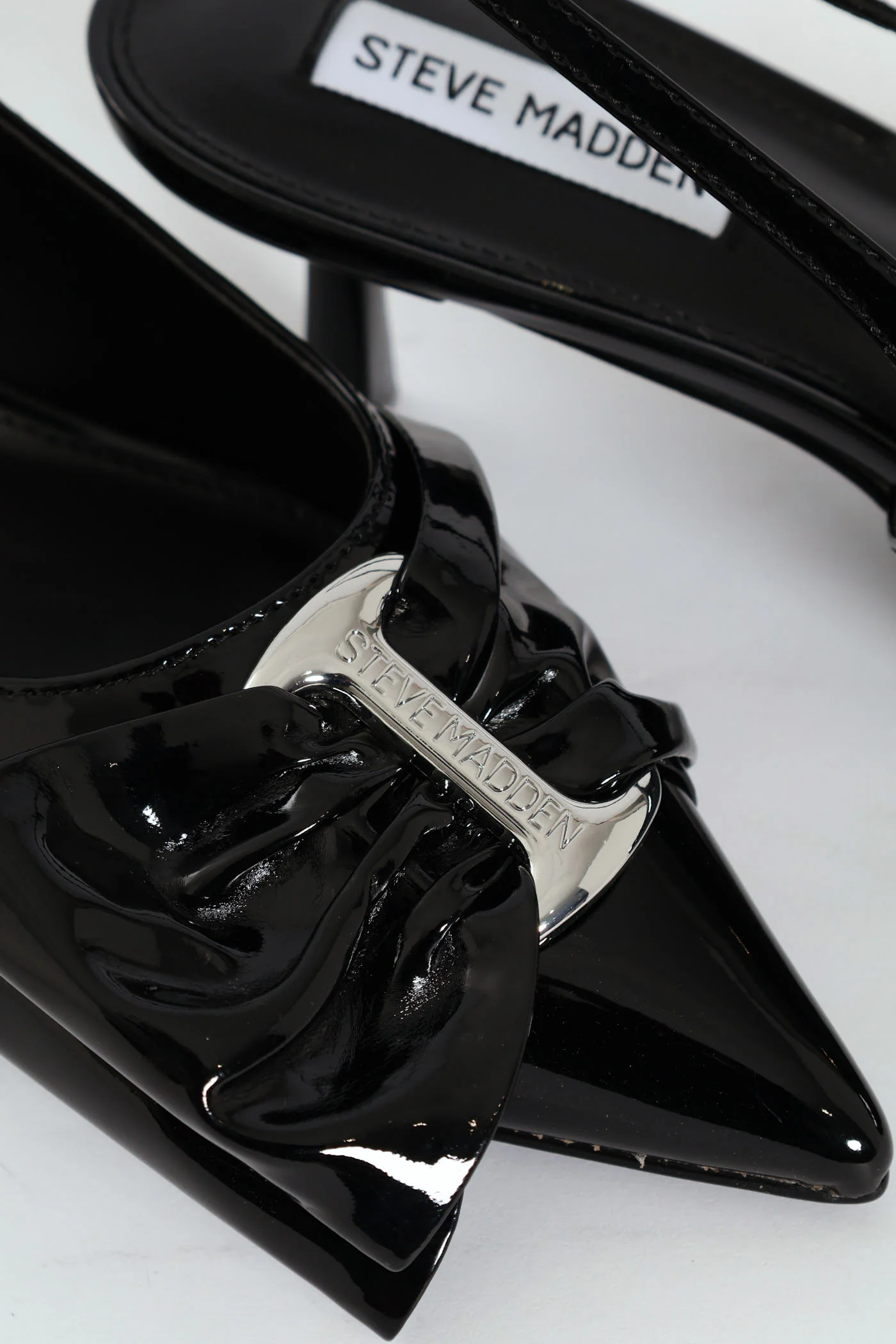 Kaci Kitten Heel Slingback With Bow - Black - Image 2