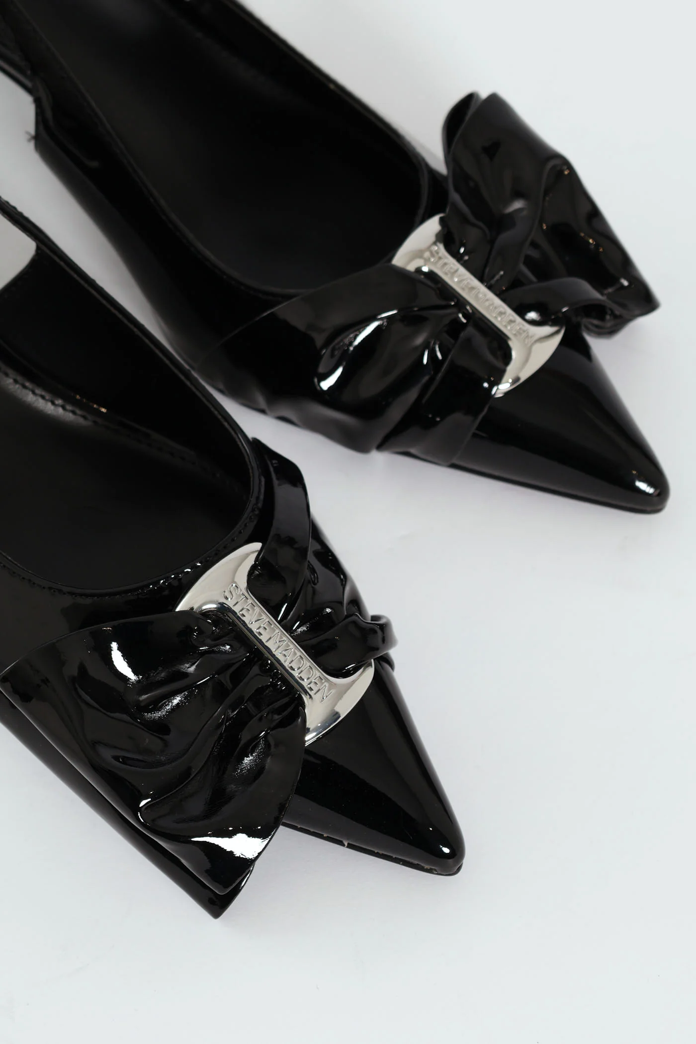 Kaci Kitten Heel Slingback With Bow - Black - Image 7