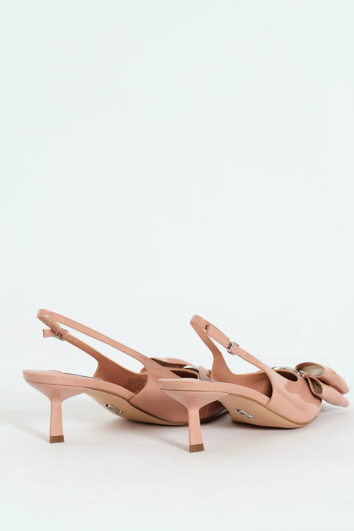 Kaci Kitten Heel Slingback With Bow - Blush - Image 3