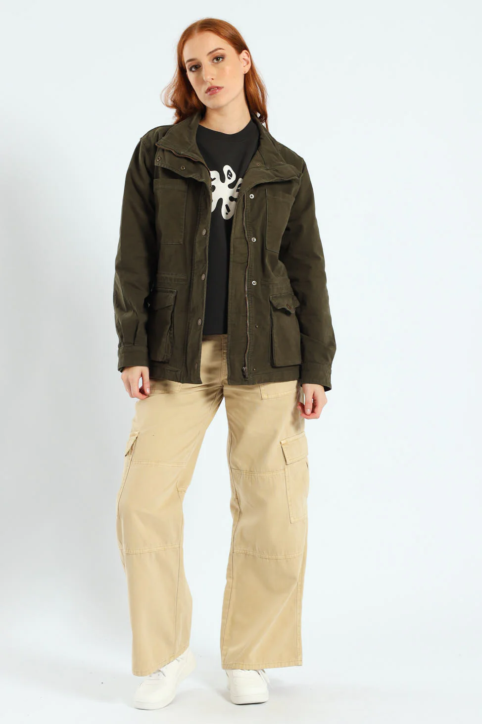 Karlie Utility Jacket - Military Green - Image 8