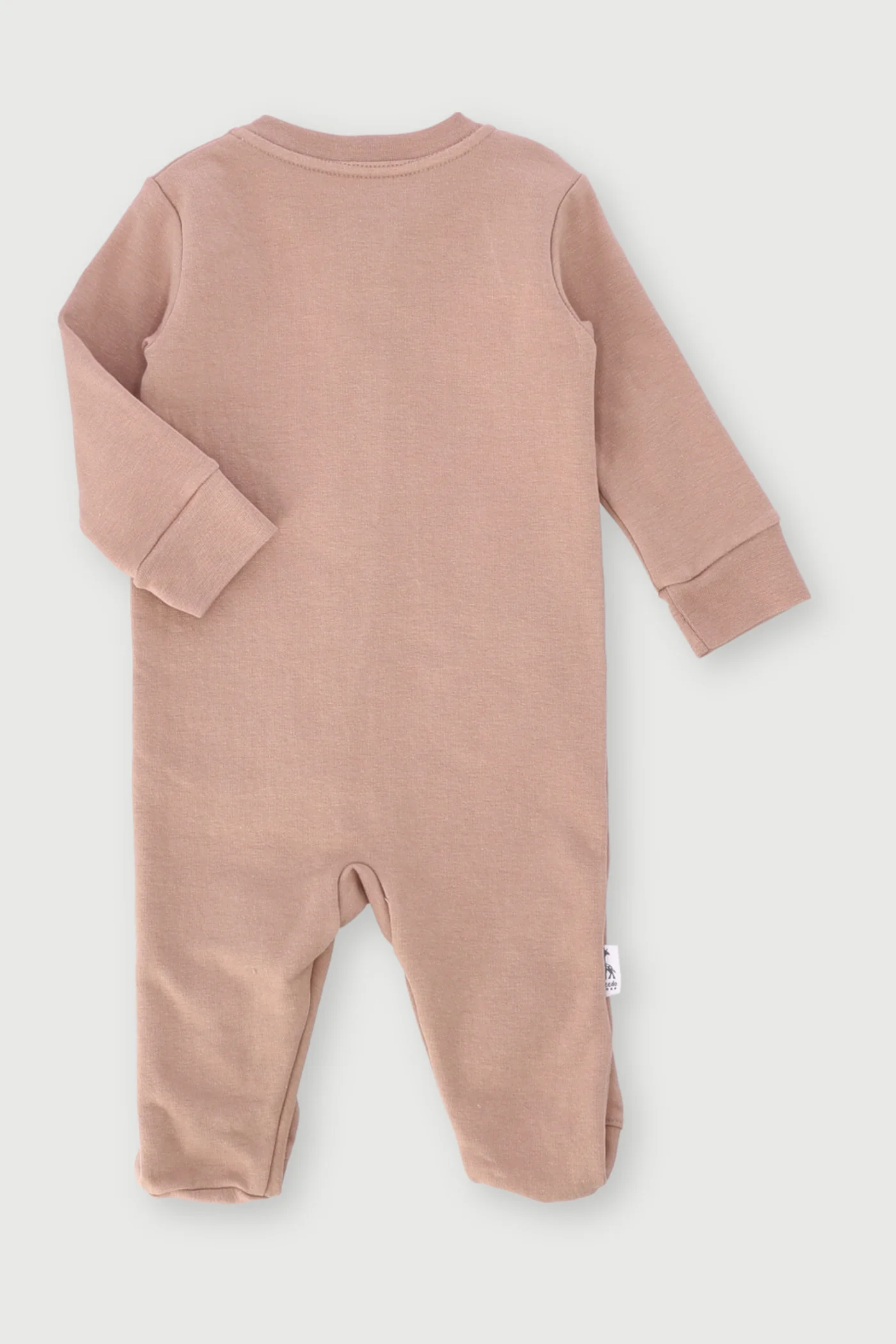 Keedo Baby Boys Core Fleece Sleepsuit - Taupe - Image 2