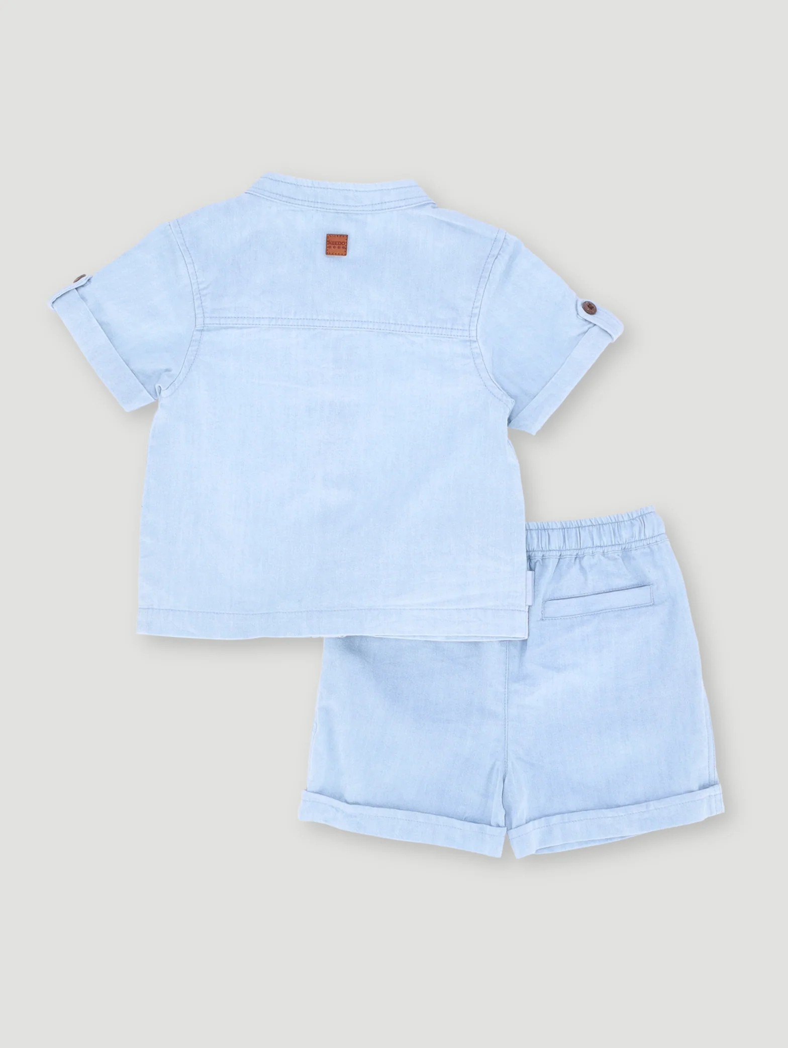 Baby Boys Denim Chambray Short - Image 2