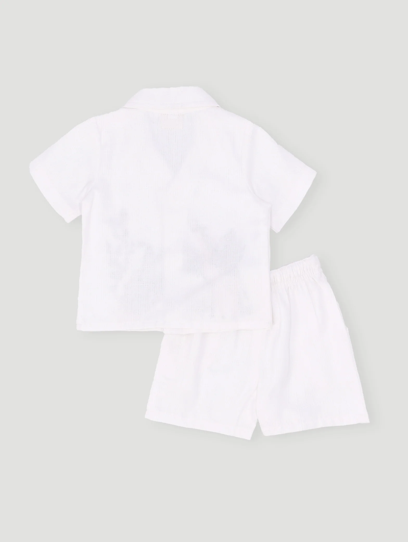 Keedo Baby Boys Embroidery Resort Set - Cream - Image 2
