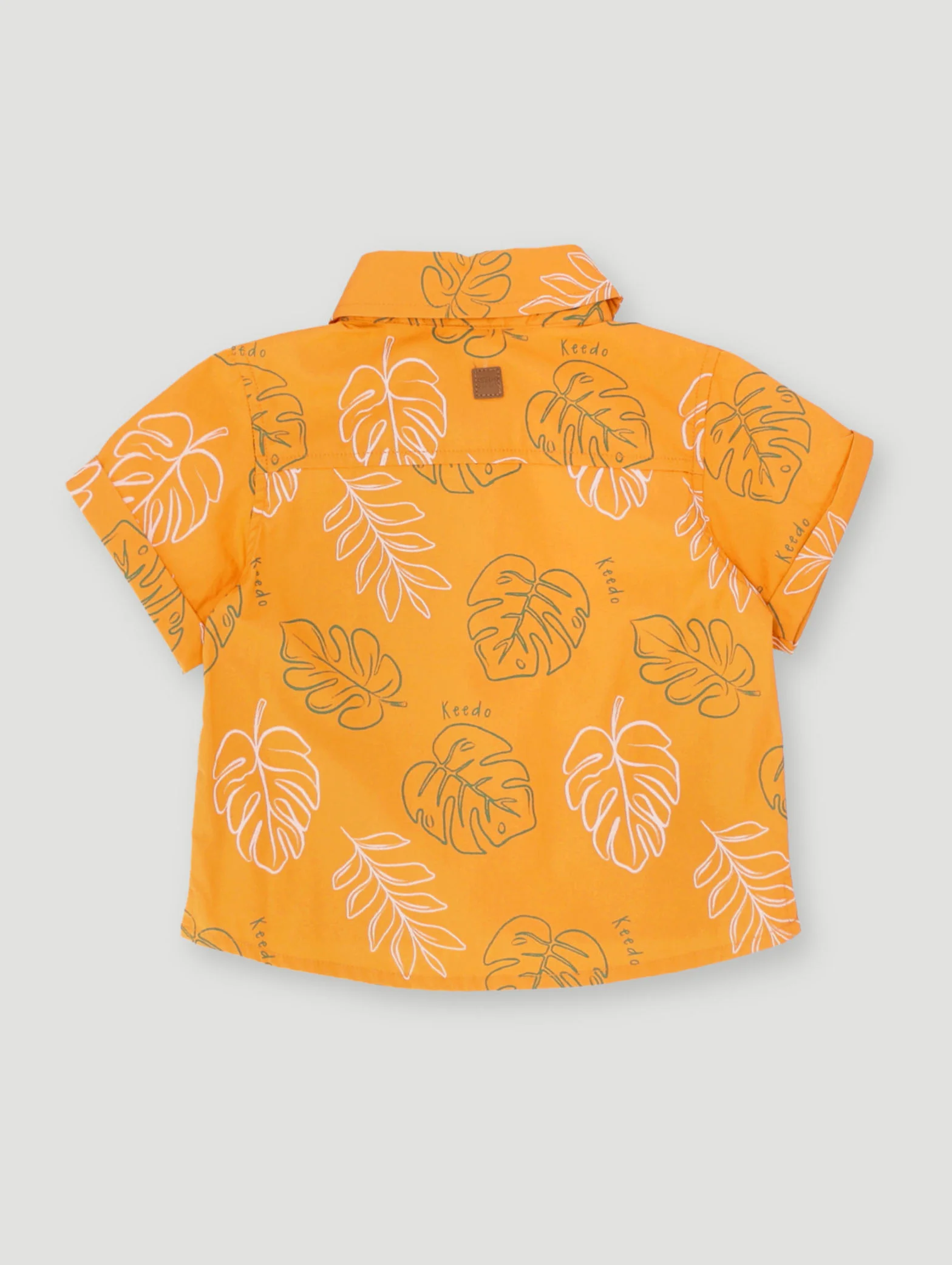 Keedo Baby Boys Foliage Shirt - Mustard - Image 3