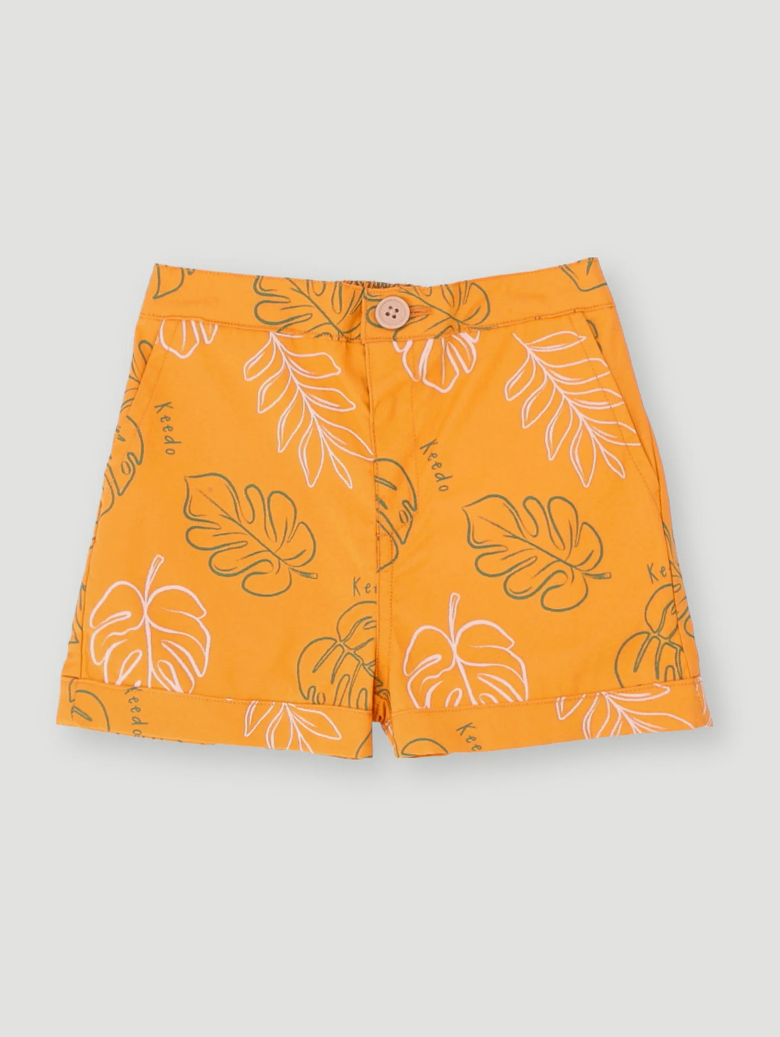 Keedo Baby Boys Foliage Short - Mustard - Image 2