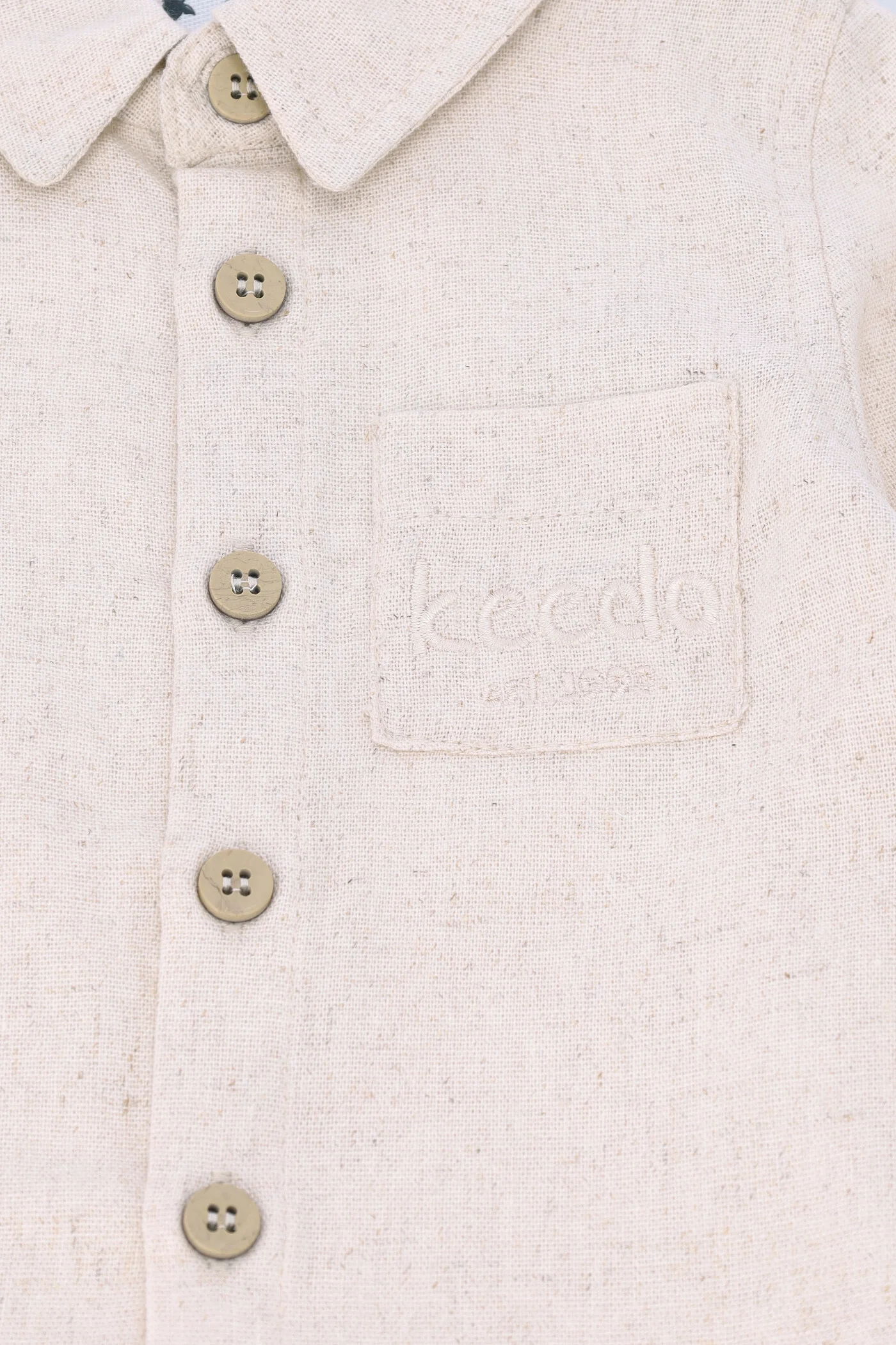 Keedo Baby Boys Formal Shirt - Oatmeal - Image 2