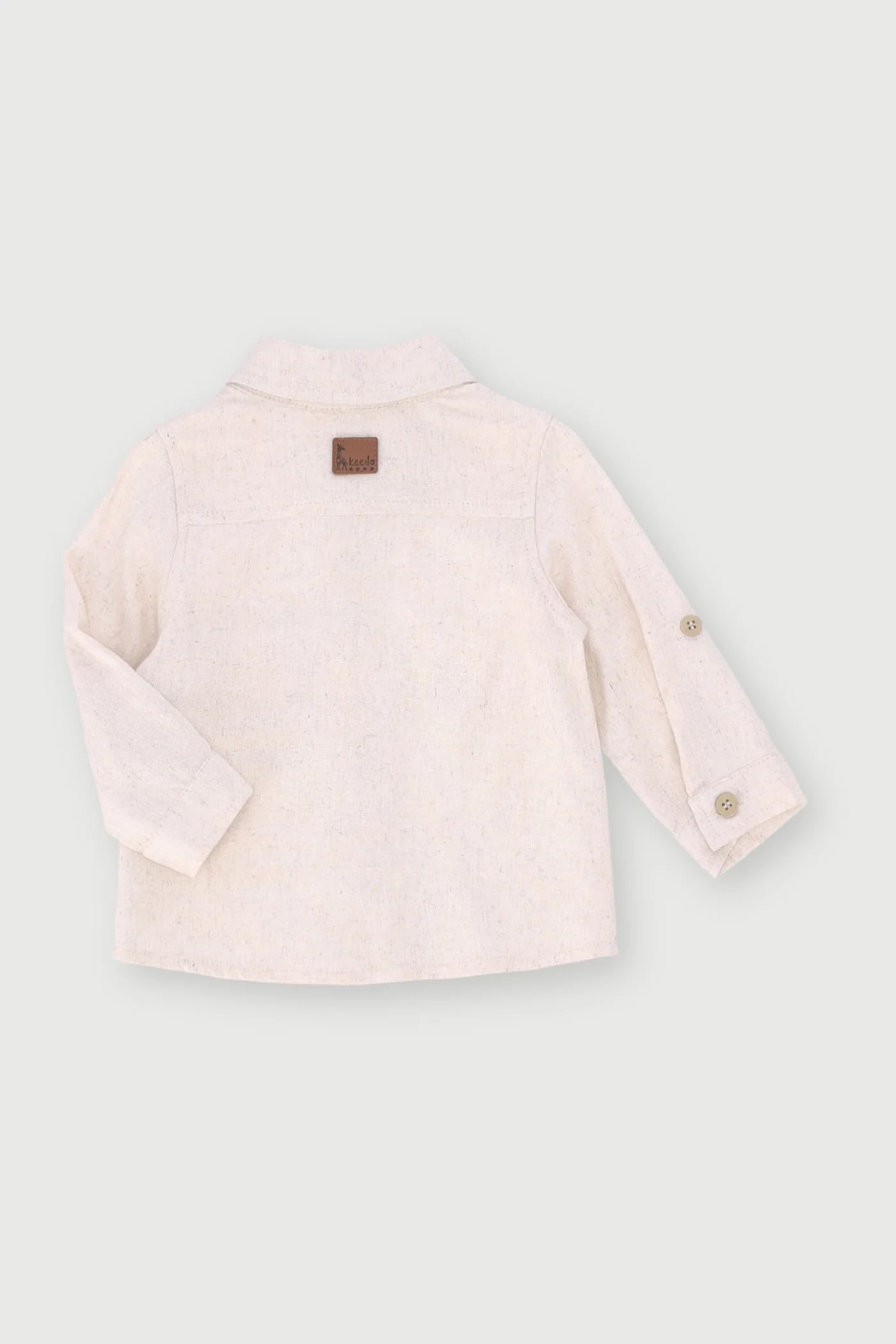 Keedo Baby Boys Formal Shirt - Oatmeal - Image 3