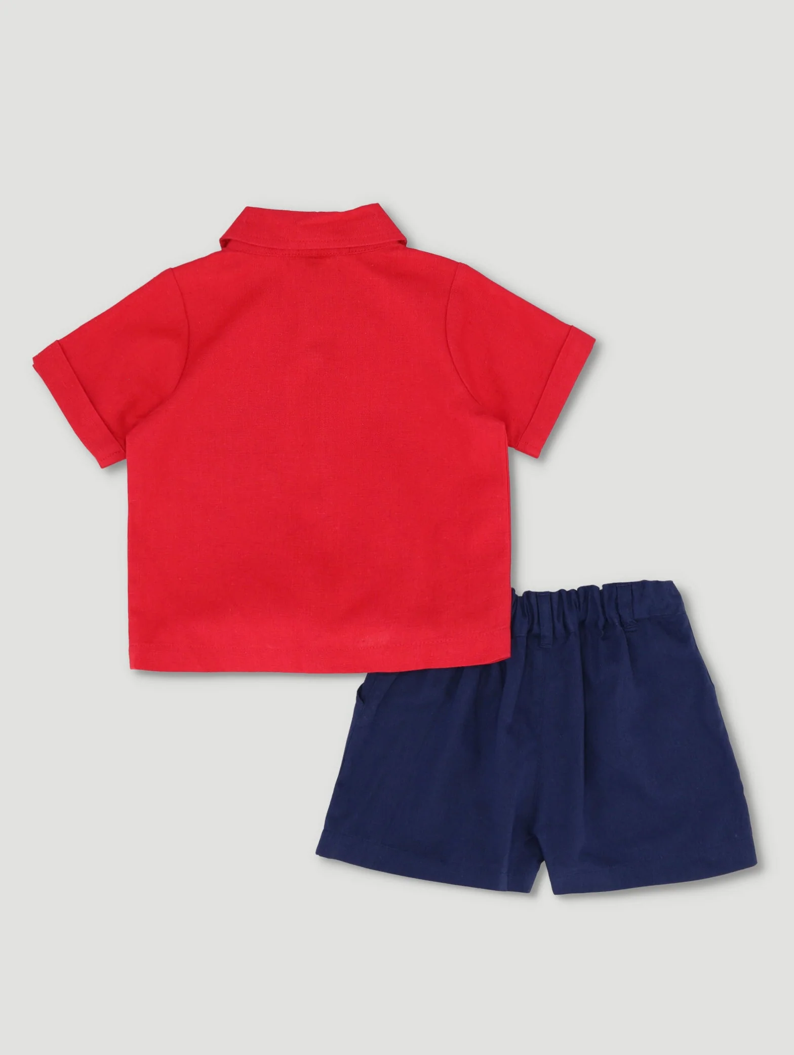 Keedo Baby Boys Imperial Embroidered Linen Set - Multi - Image 2
