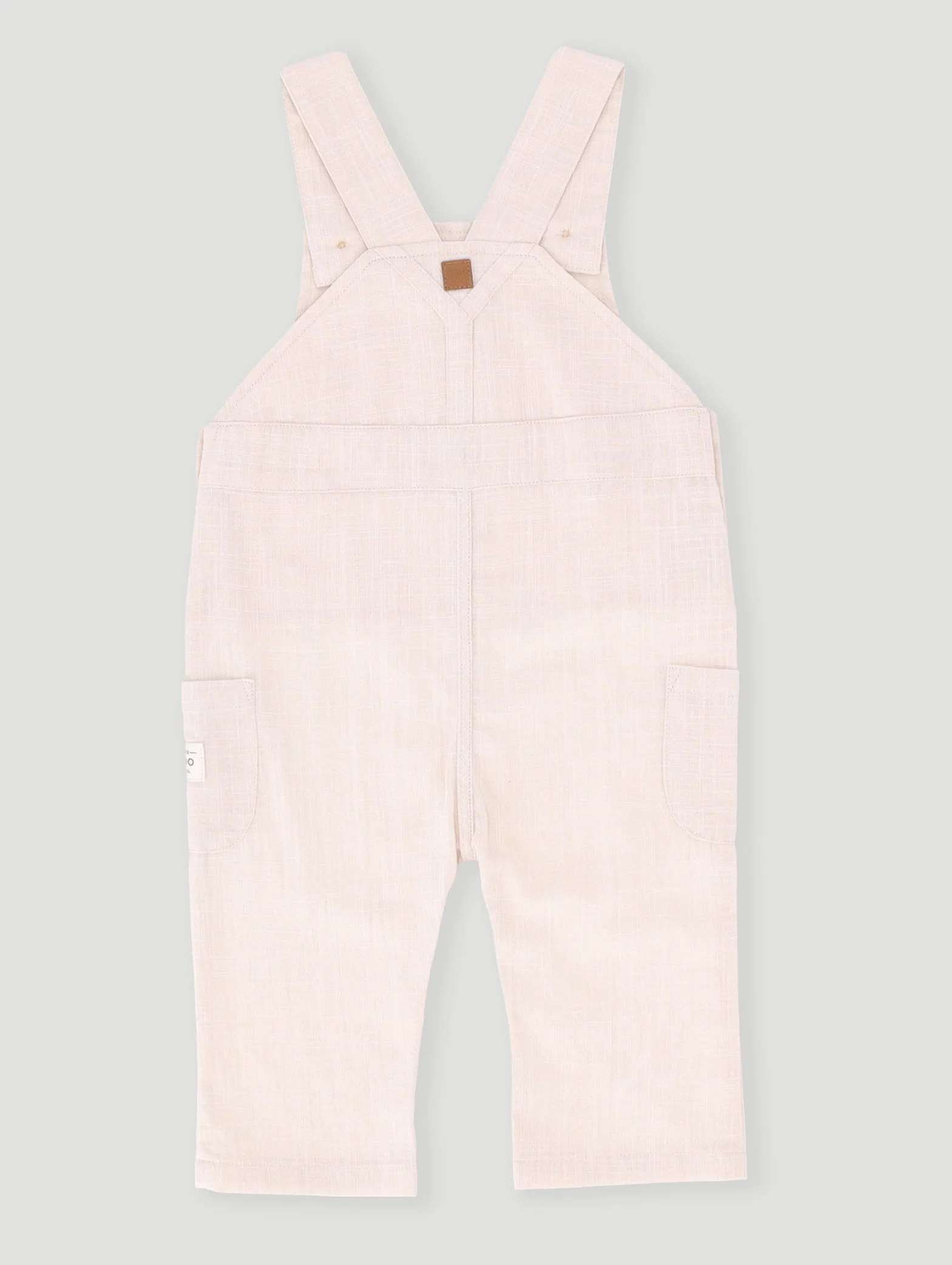 Keedo Baby Boys Linen Romper - Stone - Image 2