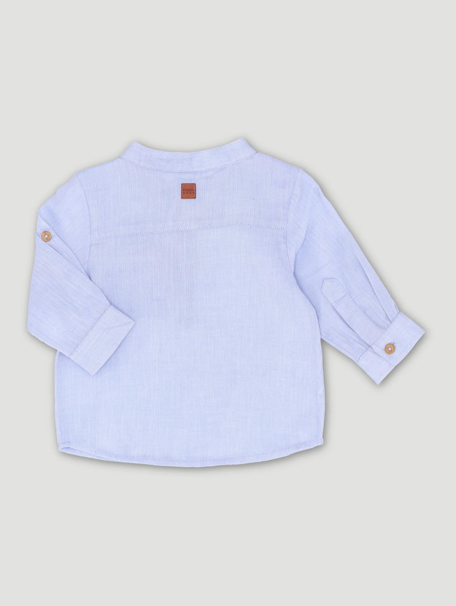 Keedo Baby Boys Premium Embroidered Shirt - Light Blue - Image 2