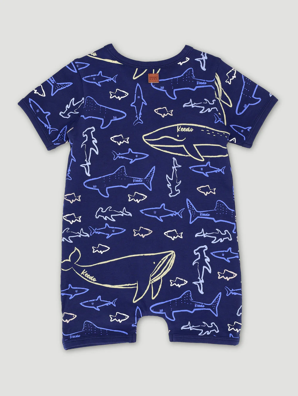 Keedo Baby Boys Print Romper - Navy - Image 2