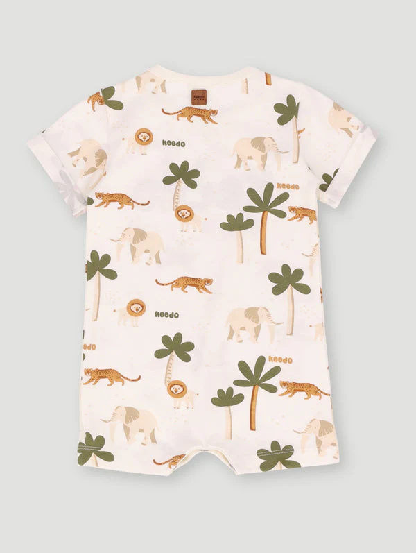 Keedo Baby Boys Safari Romper - Cream - Image 2