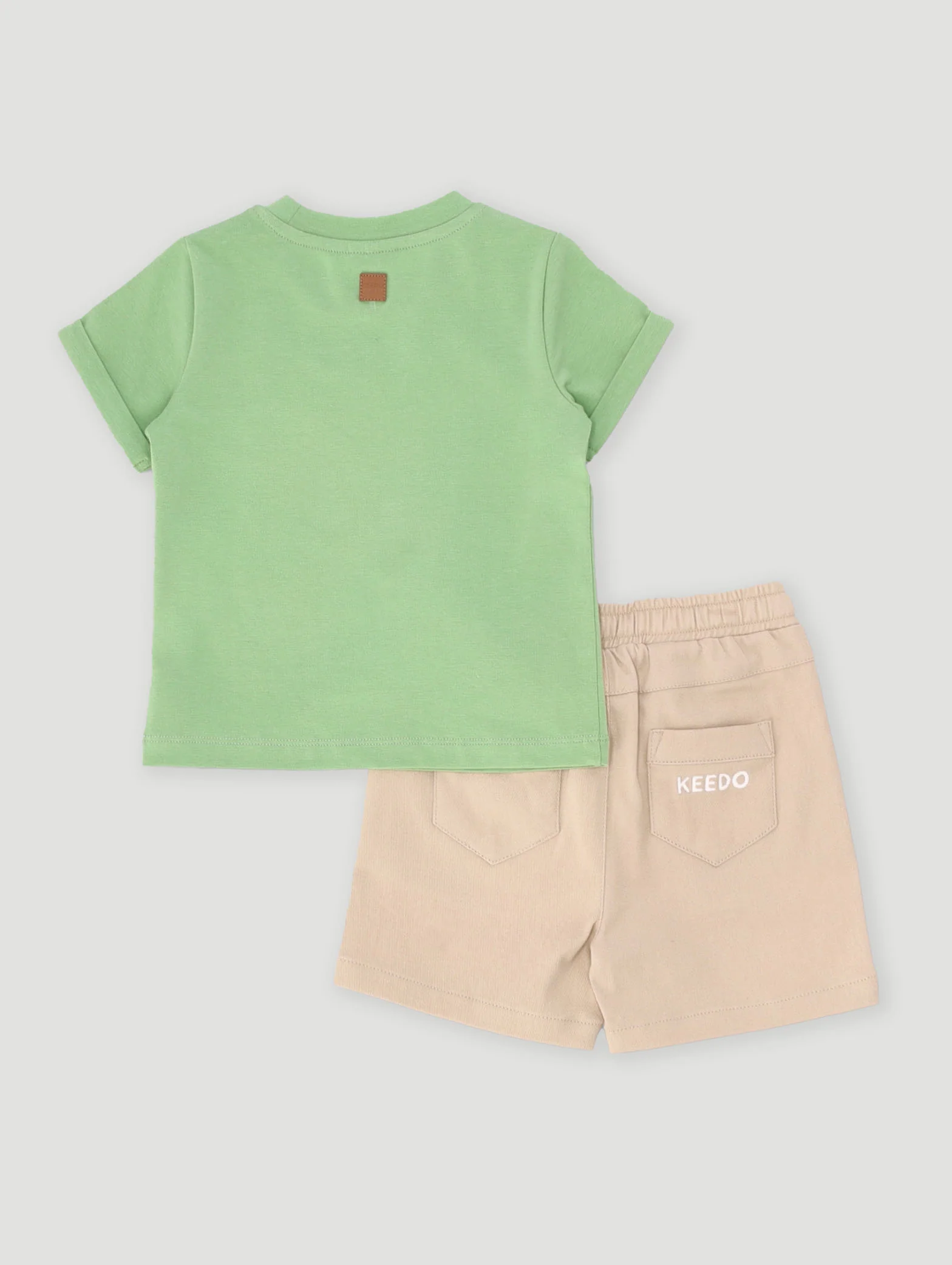 Keedo Baby Boys Tee & Short Set - Green - Image 2