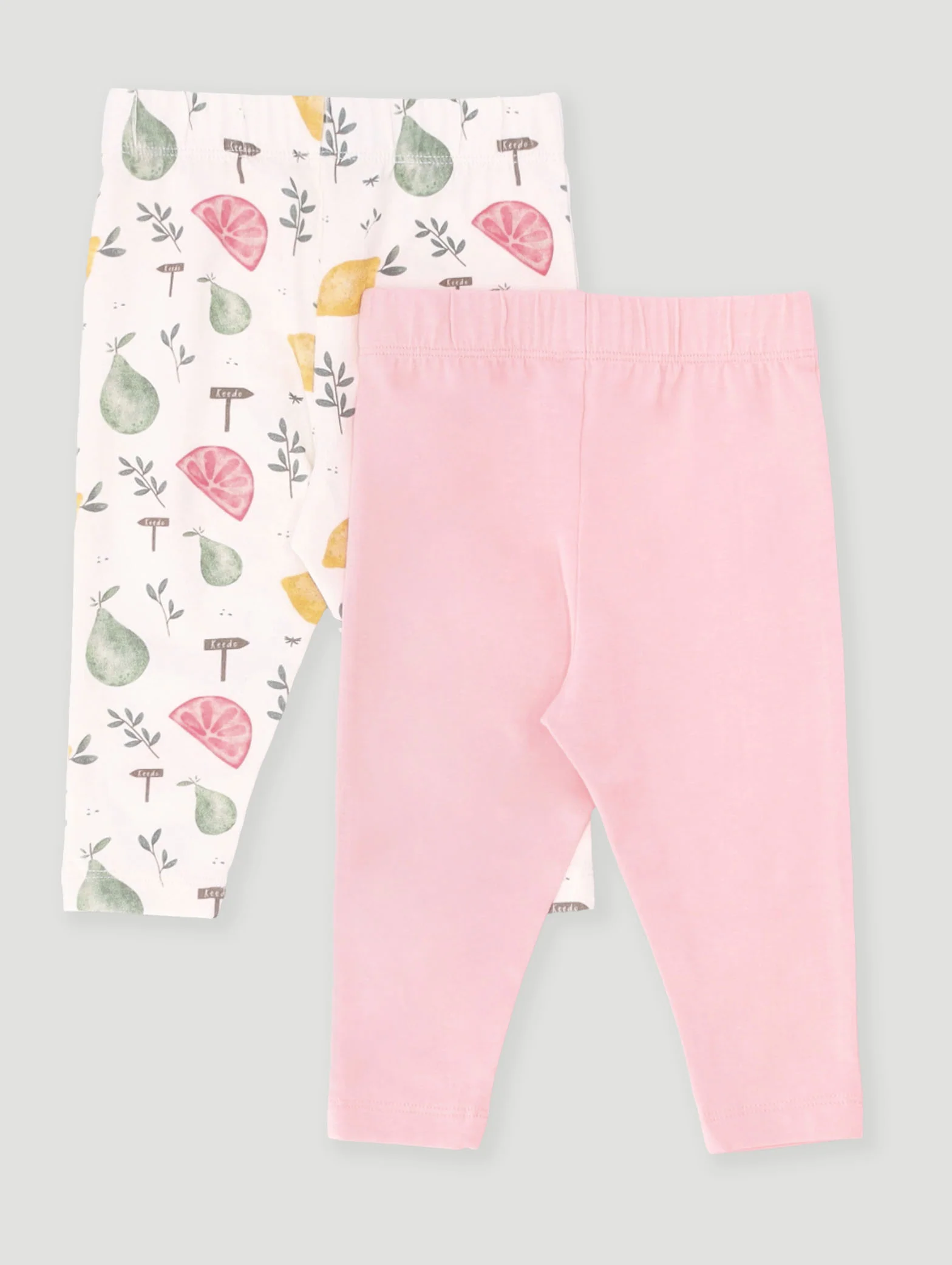 Keedo Baby Girls 2 Pack Fruit Legging - Pink - Image 2
