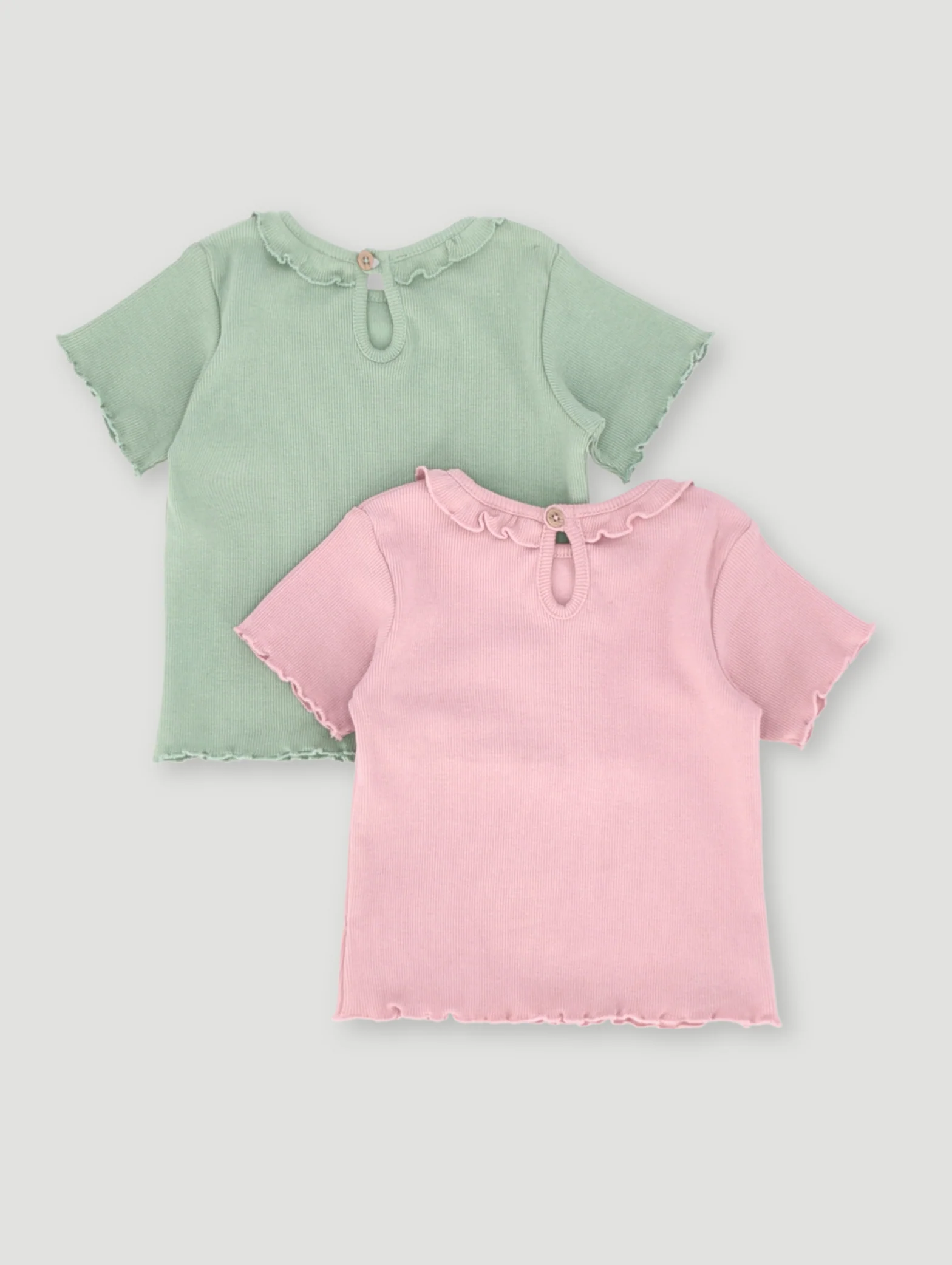 Keedo Baby Girls 2 Pack Tees - Multi - Image 2
