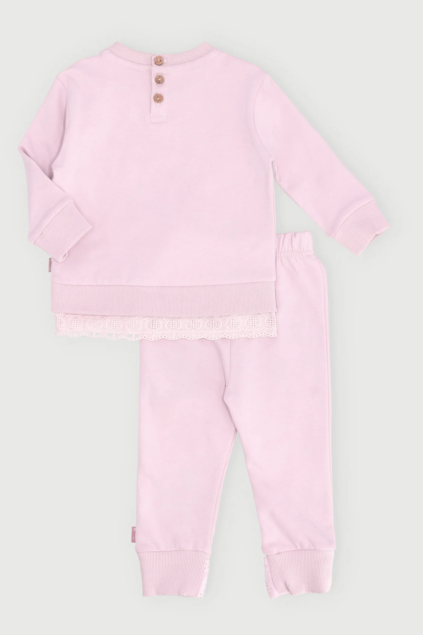 Keedo Baby Girls Anglaise Sweater & Legging Set - Pink - Image 2