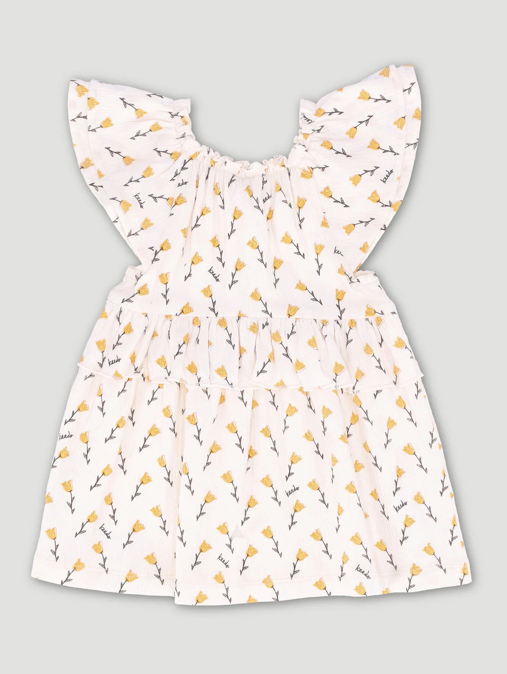 Keedo Baby Girls Bellflower Fashion Dress - Cream - Image 2