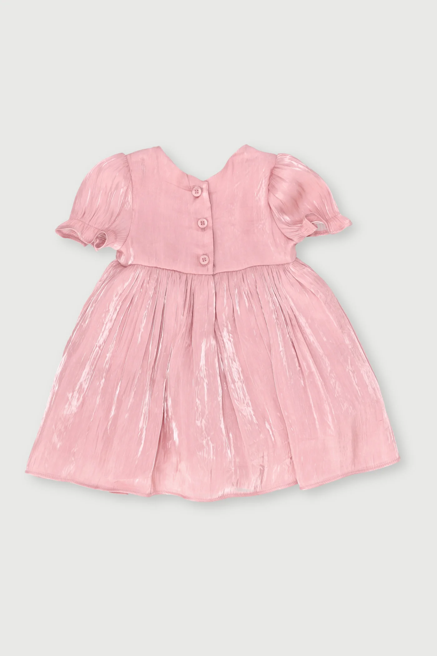 Keedo Baby Girls Chiffon Satin Dress - Dusty Pink - Image 2