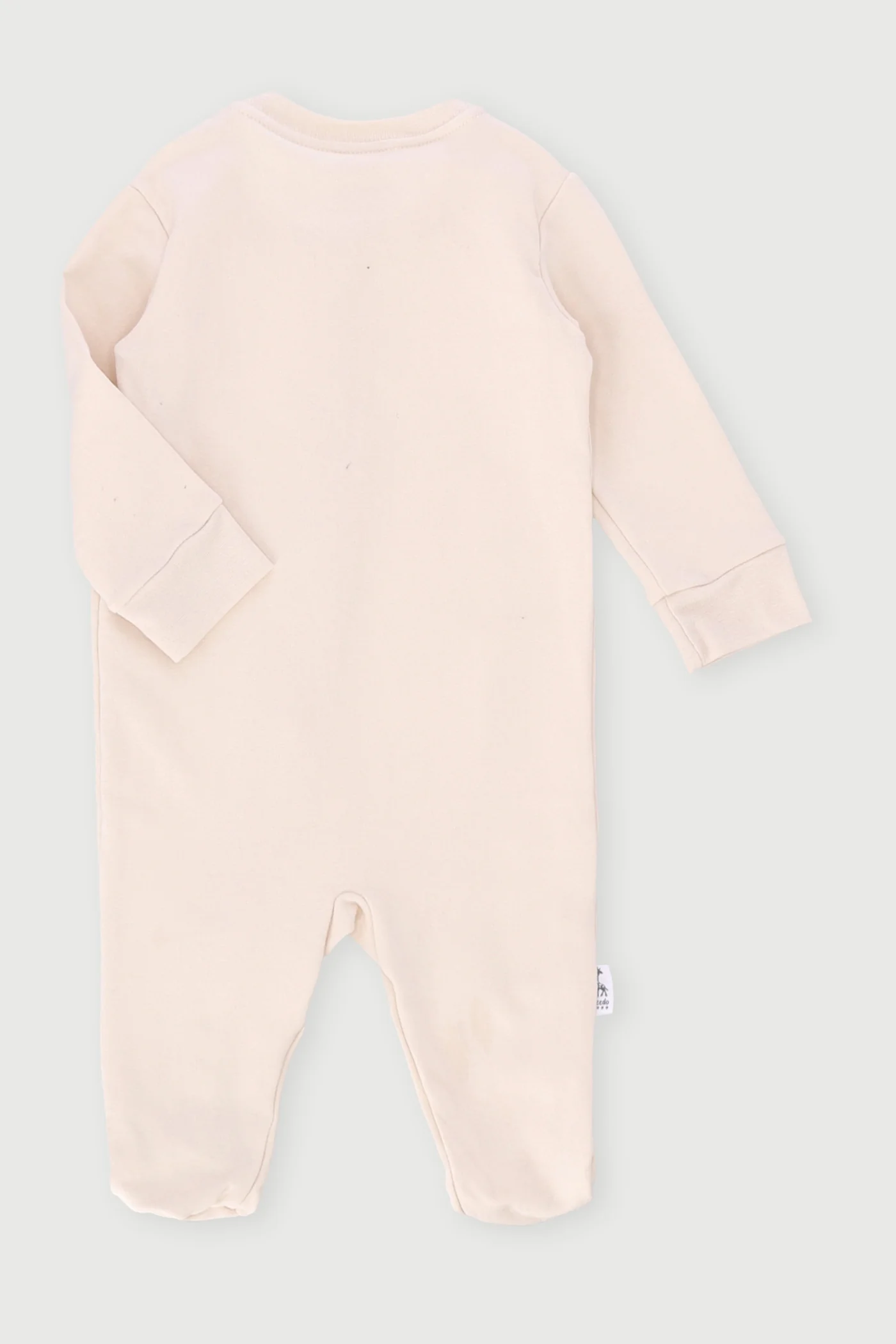 Keedo Baby Girls Core Fleece Sleepsuit - Cream - Image 3