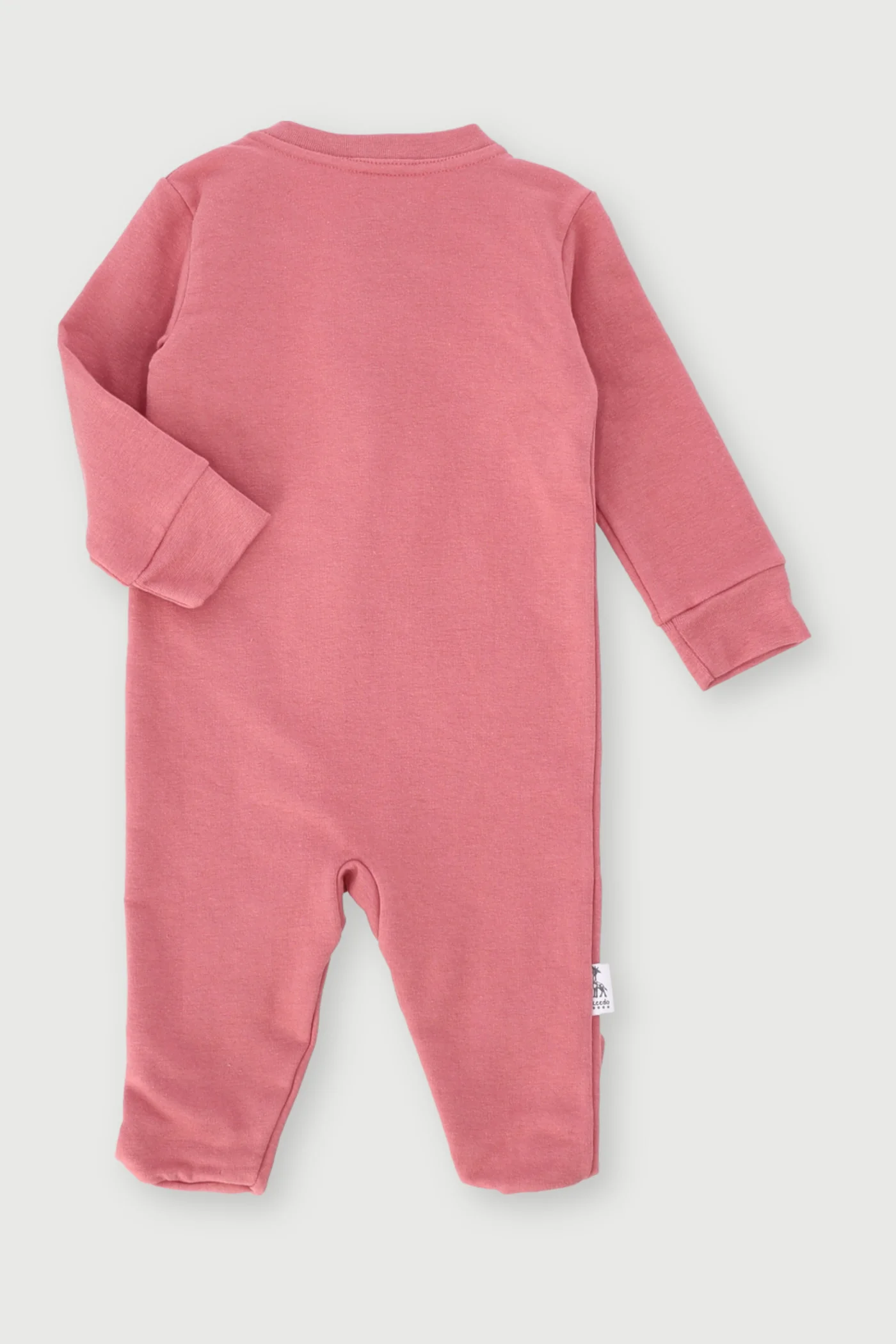 Keedo Baby Girls Core Fleece Sleepsuit - Dusty Pink - Image 2
