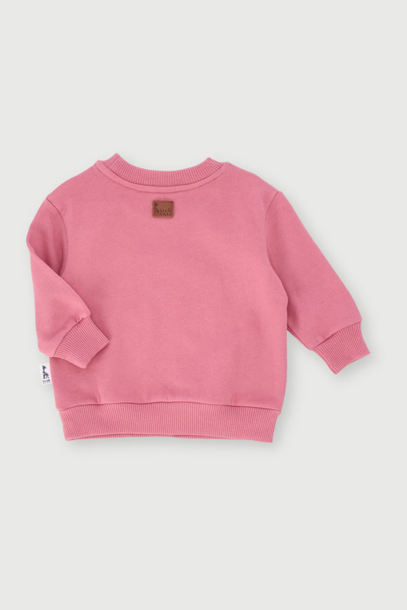 Keedo Baby Girls Core Fleece Sweater - Dusty Pink - Image 2