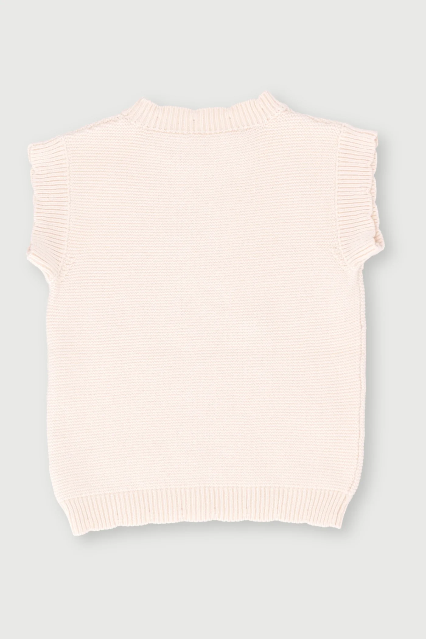 Keedo Baby Girls Crochet Vest - White - Image 2