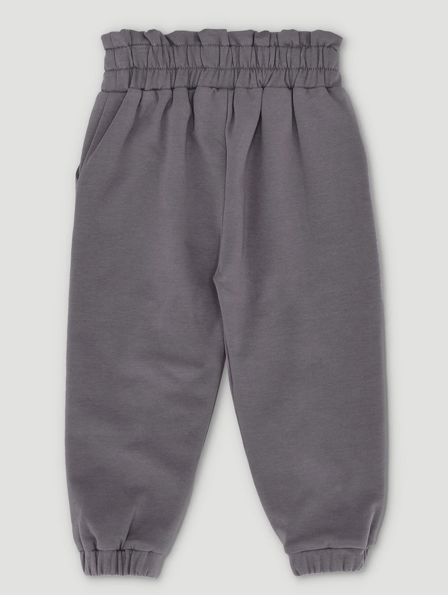 Keedo Baby Girls Dusty Flannel Jogger - Grey - Image 2
