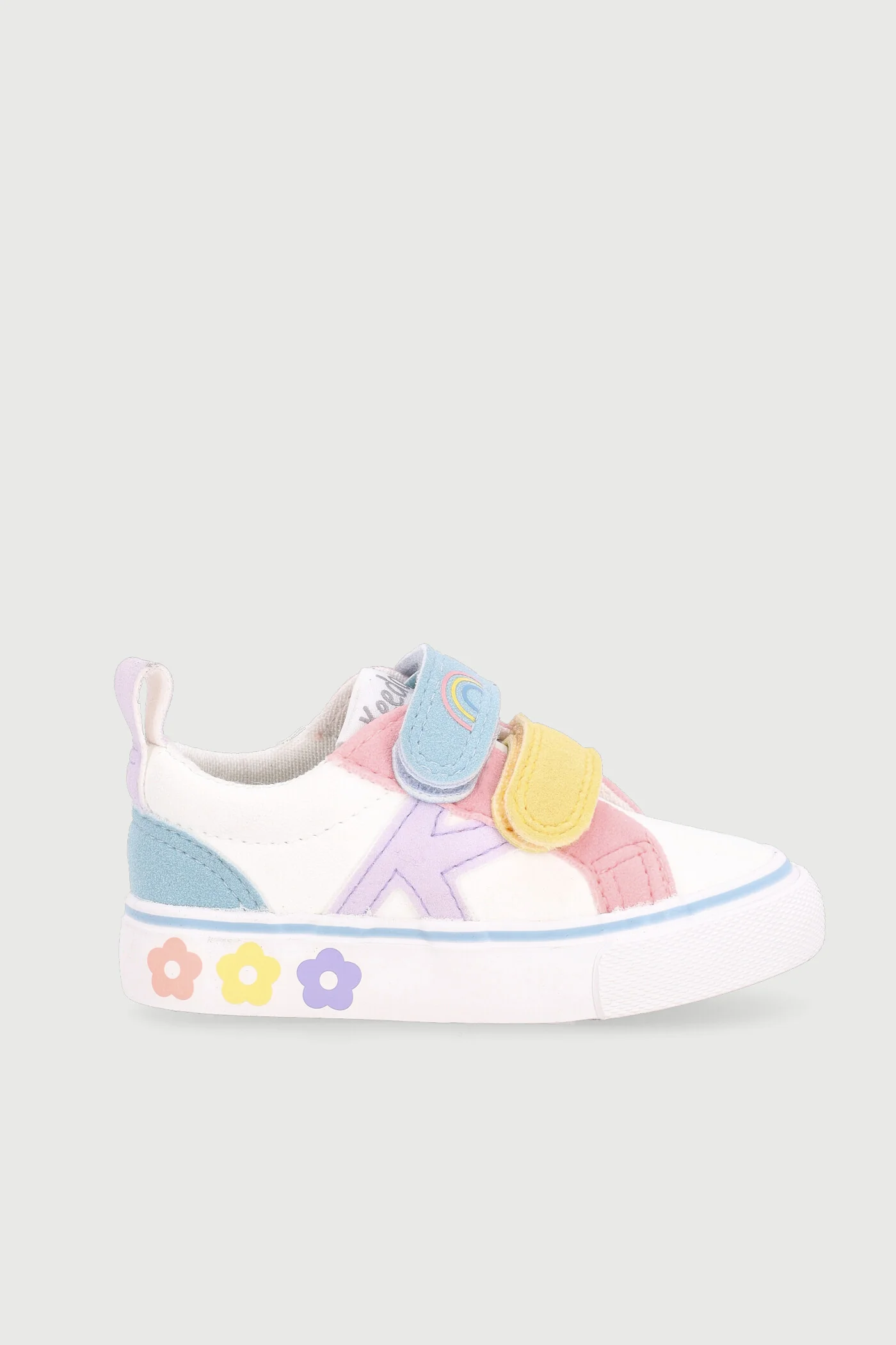 Keedo Baby Girls Flower Skate Sneaker - Light Pink - Image 5