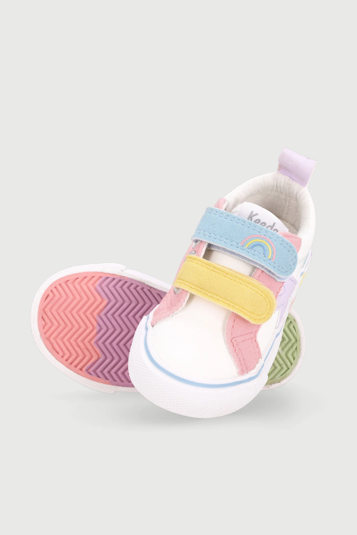 Keedo Baby Girls Flower Skate Sneaker - Light Pink - Image 6