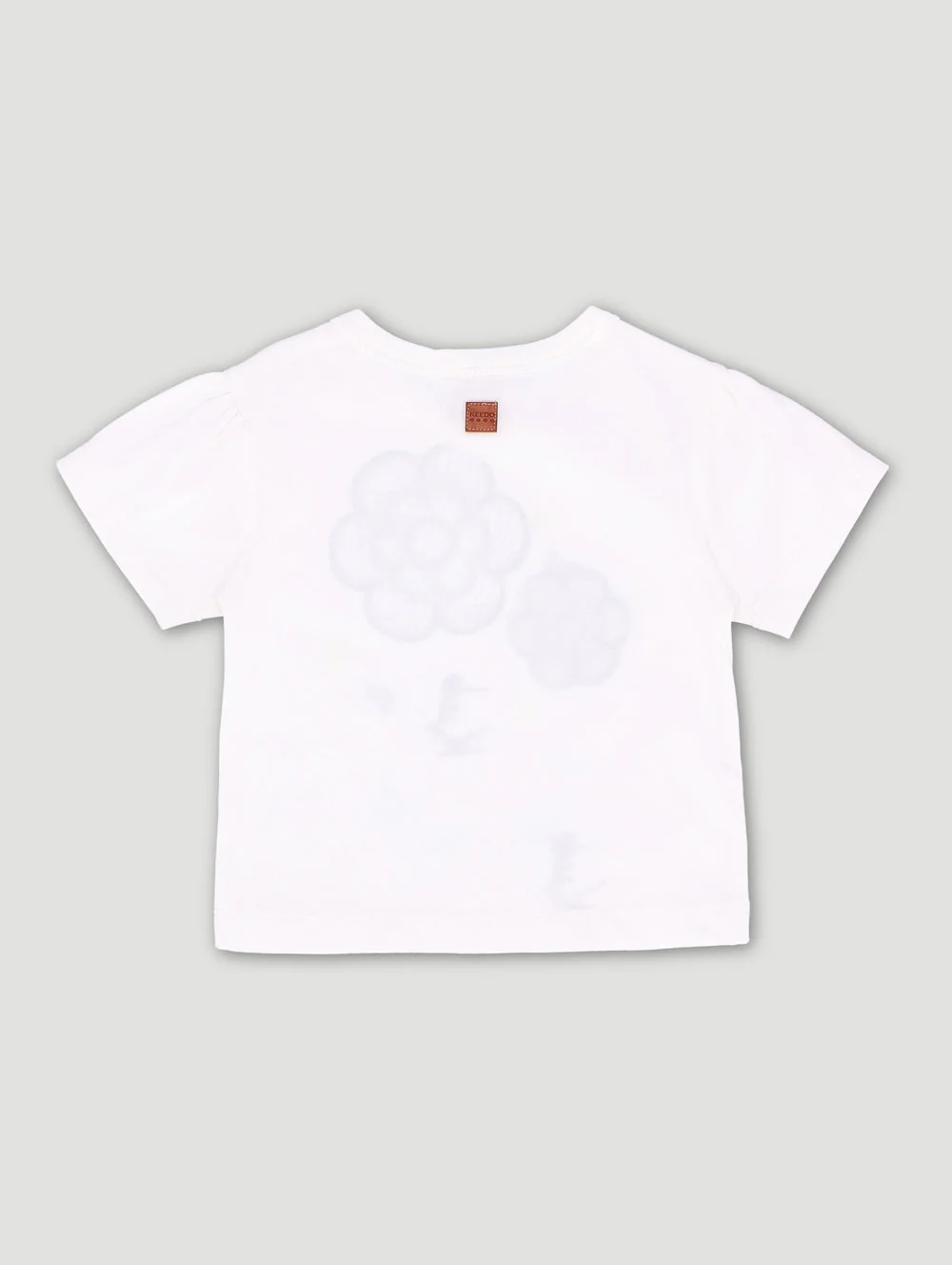 Keedo Baby Girls Heart Embroidery Baby Fashion Tee - White - Image 2
