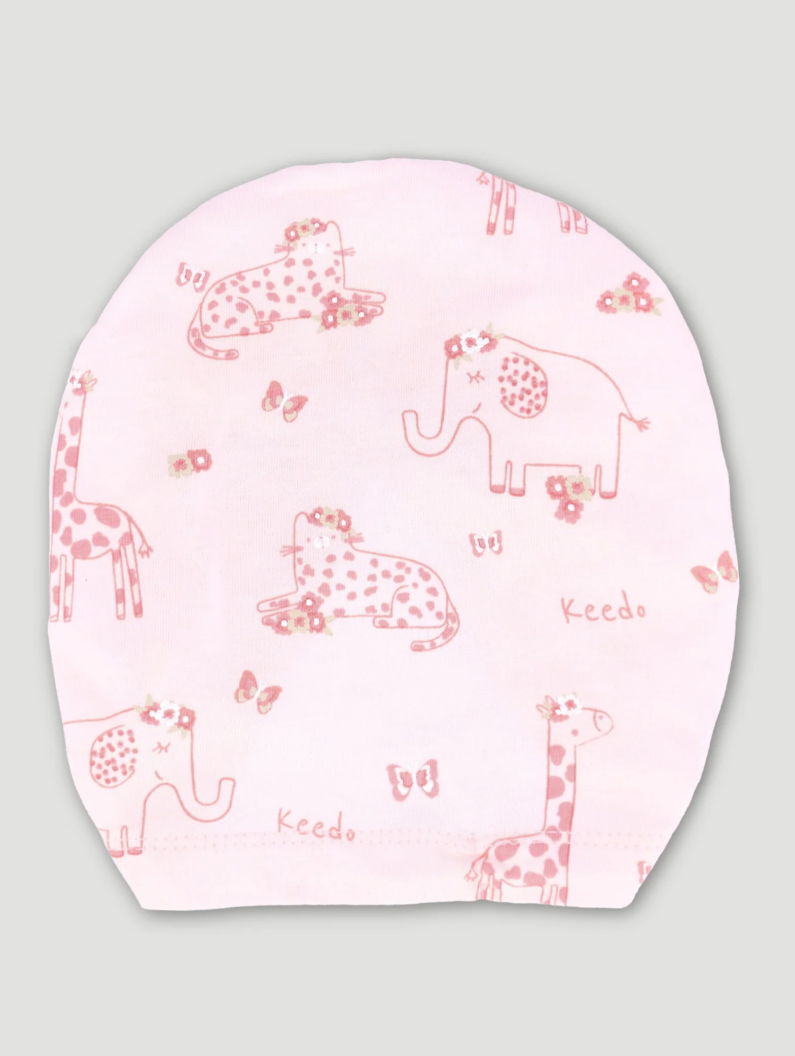 Keedo Baby Girls Kitty Beanie - Pink - Image 2