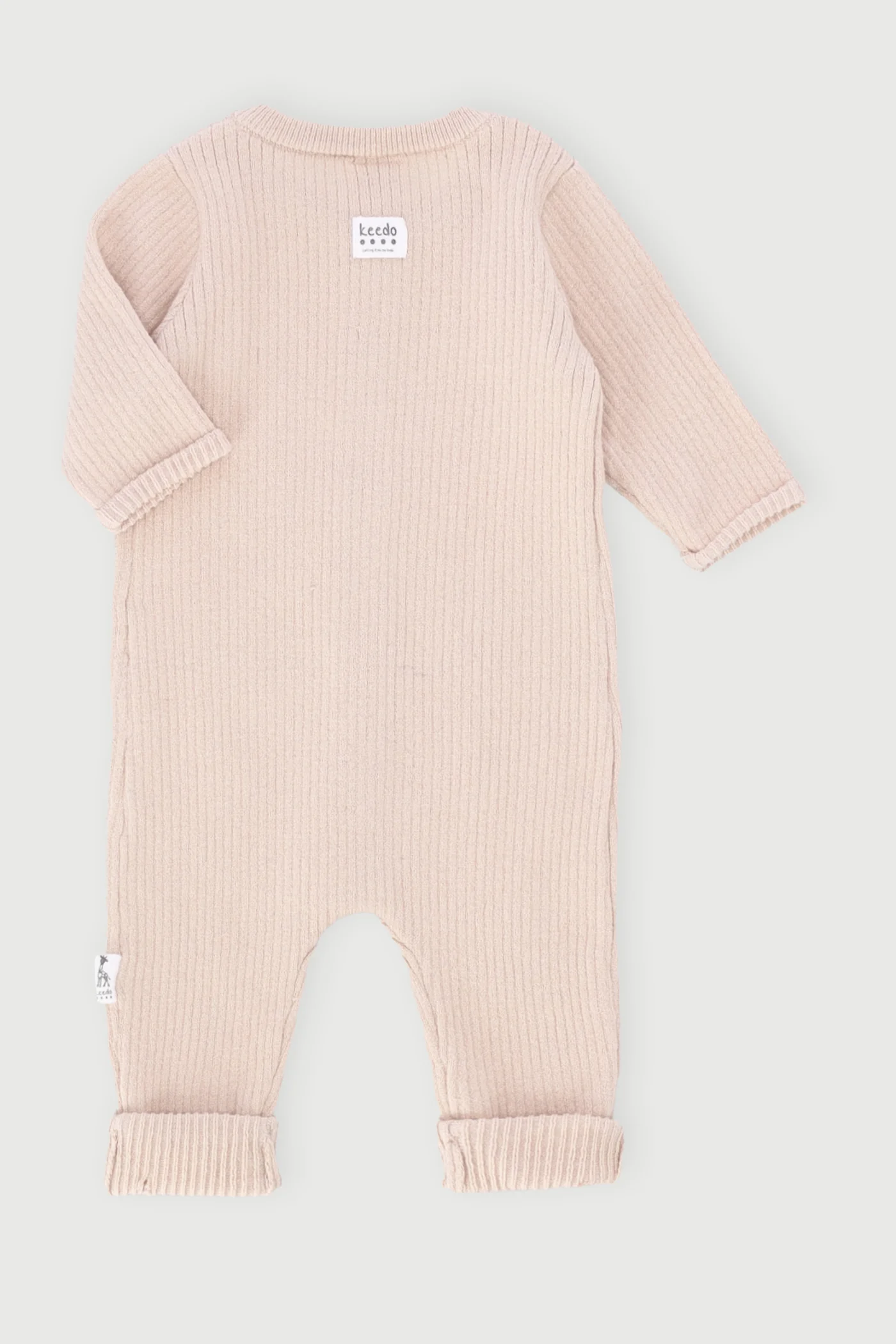 Keedo Baby Girls Knit Sleepsuit - Beige - Image 3