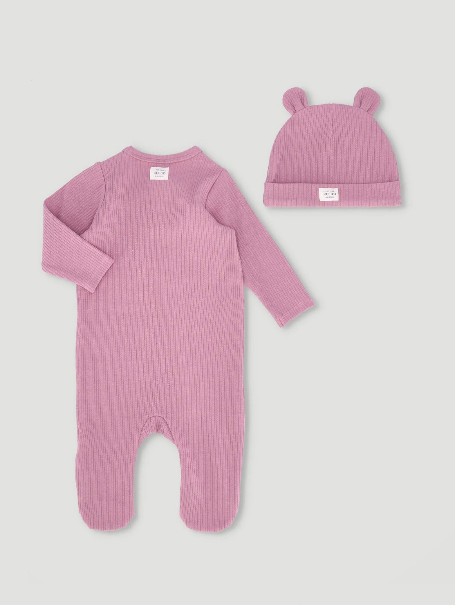 Keedo Baby Girls Lilas Organic Babygrow - Pink - Image 2